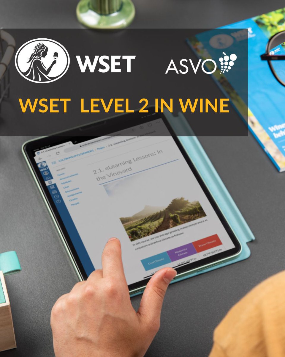 Yes. You can study wine, on-line, from anywhere! ASVO has partnered with the @wsetglobal to offer the internationally recognised WSET Level 2 Award in Wines via online classroom. Next course begins on 7 July but you must register by 29 June. Visit buff.ly/D3asr6H