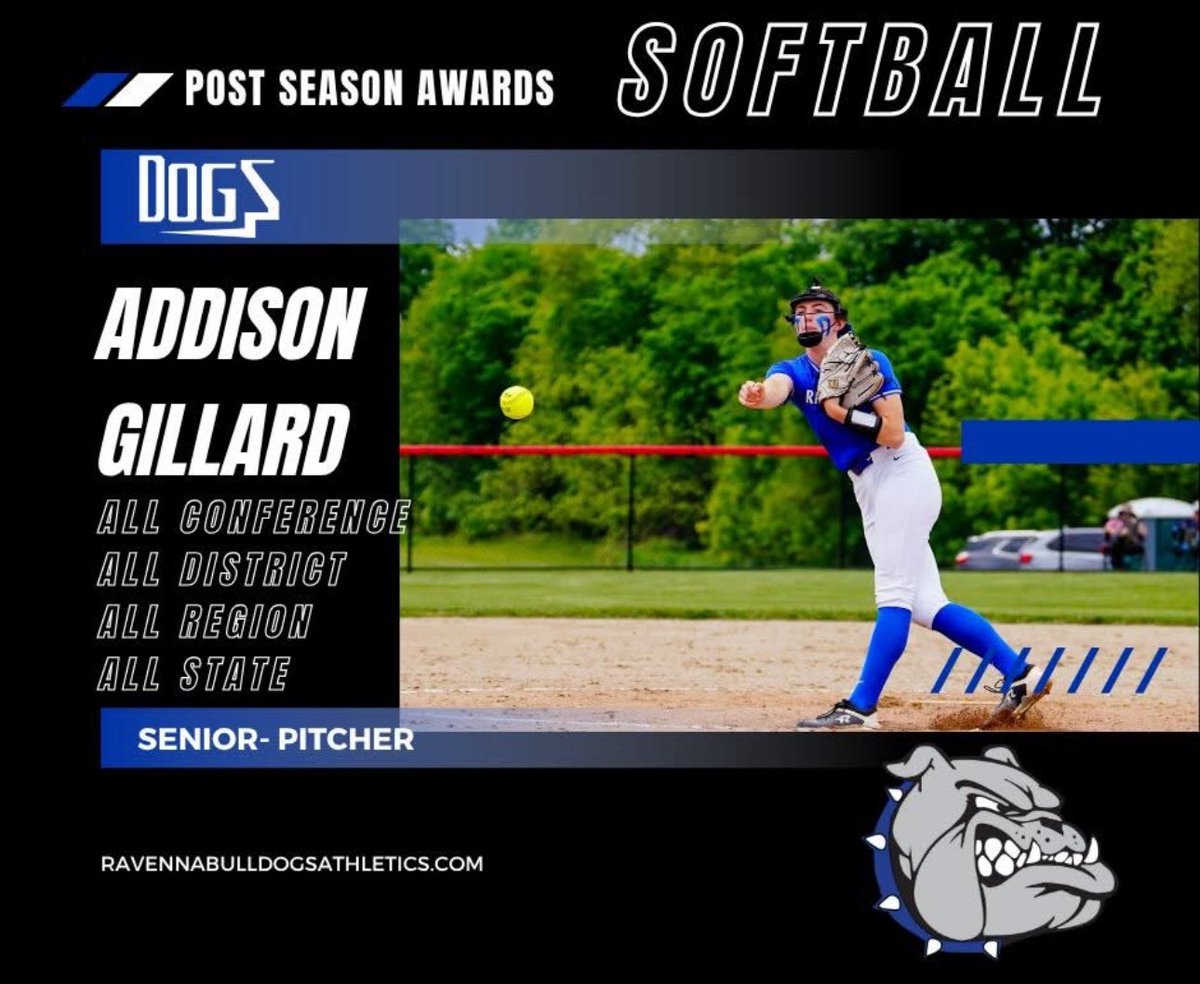 SoftballRavenna's tweet photo. Congratulations @AddisonGillard https://t.co/7vzbU2tFel