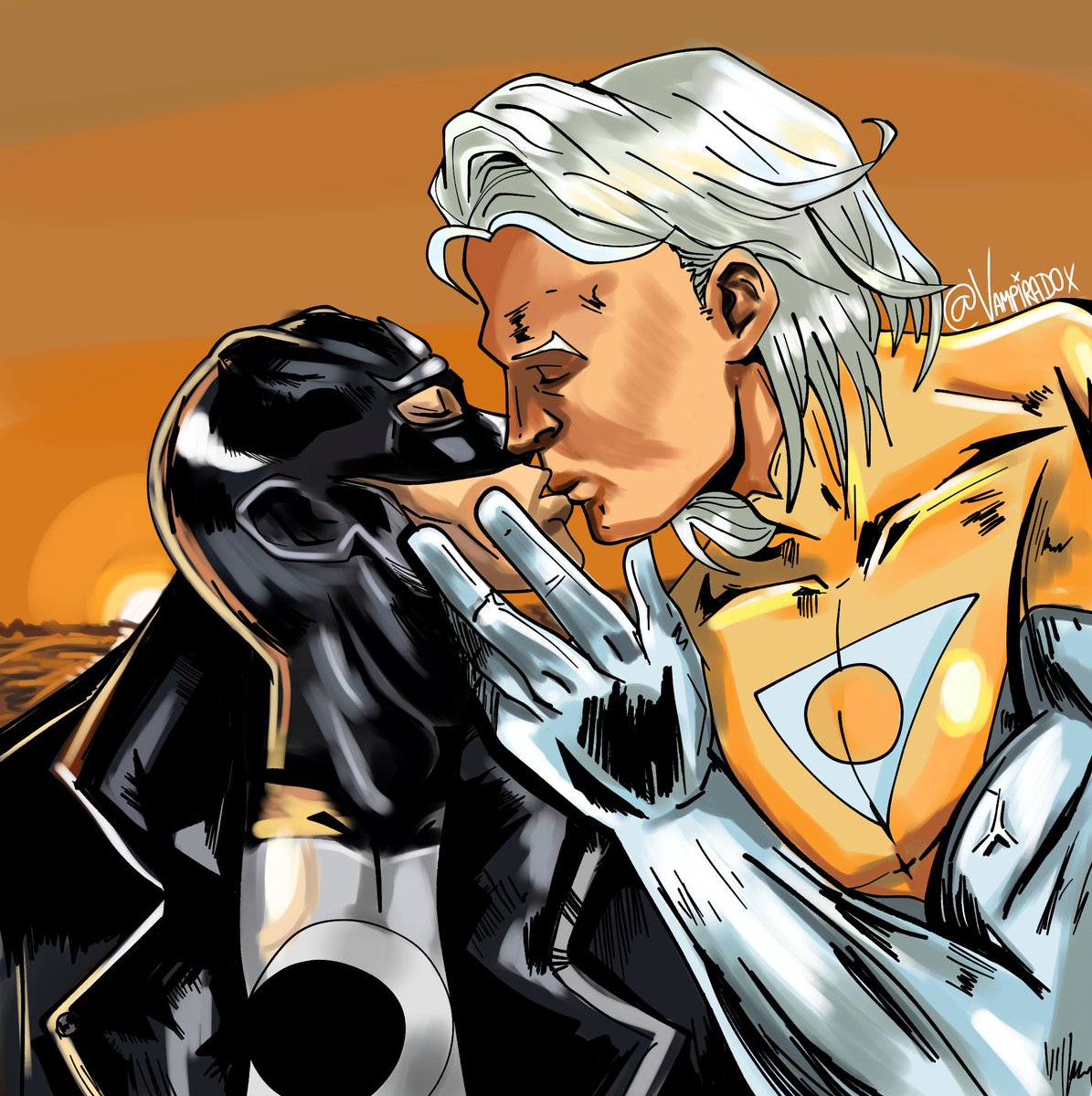 Apolo e meia noite senhoras e senhores 
#digitalart #PrideMonth #dccomics