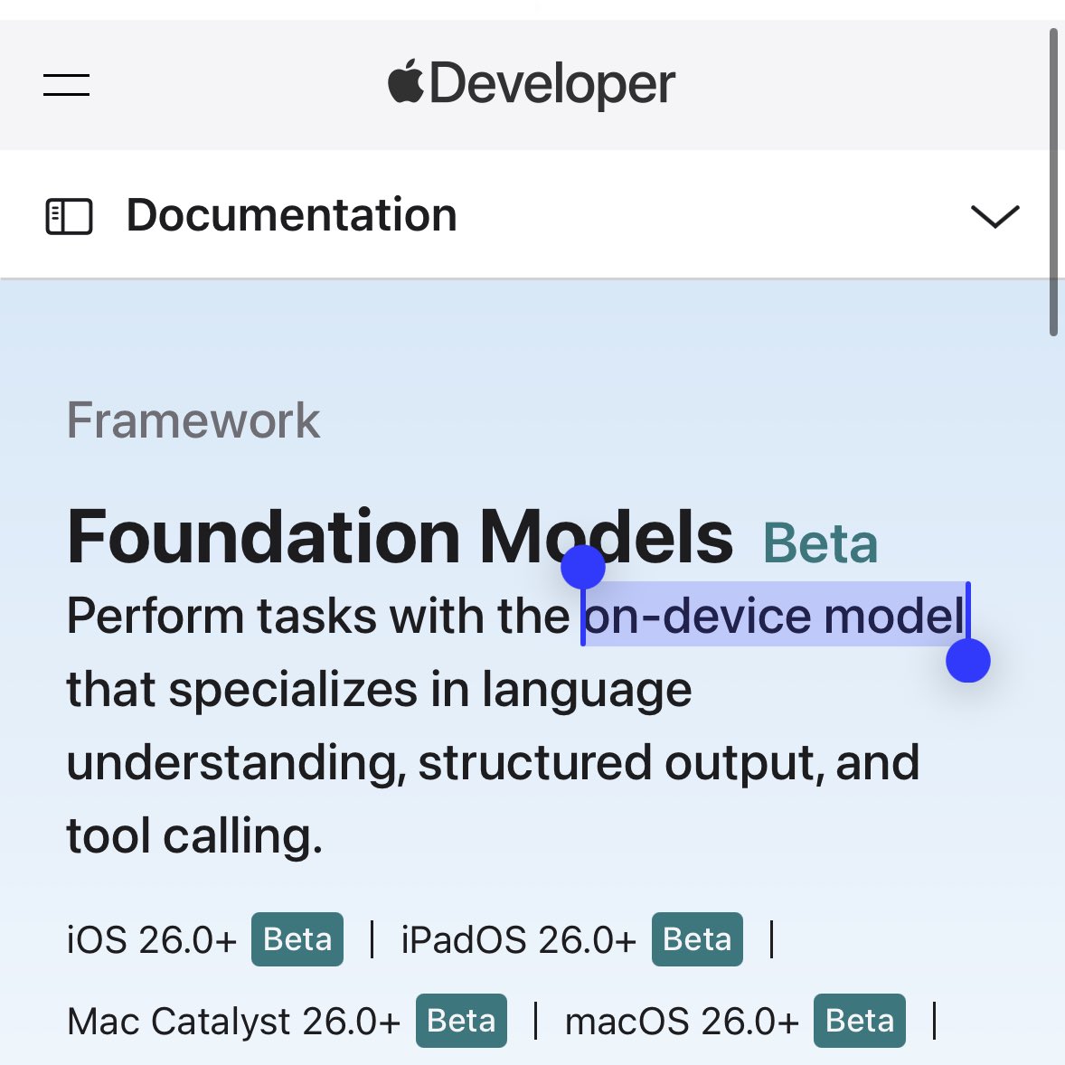 the biggest announcement at #WWDC25 isn’t liquid glass, it’s offline LLMs