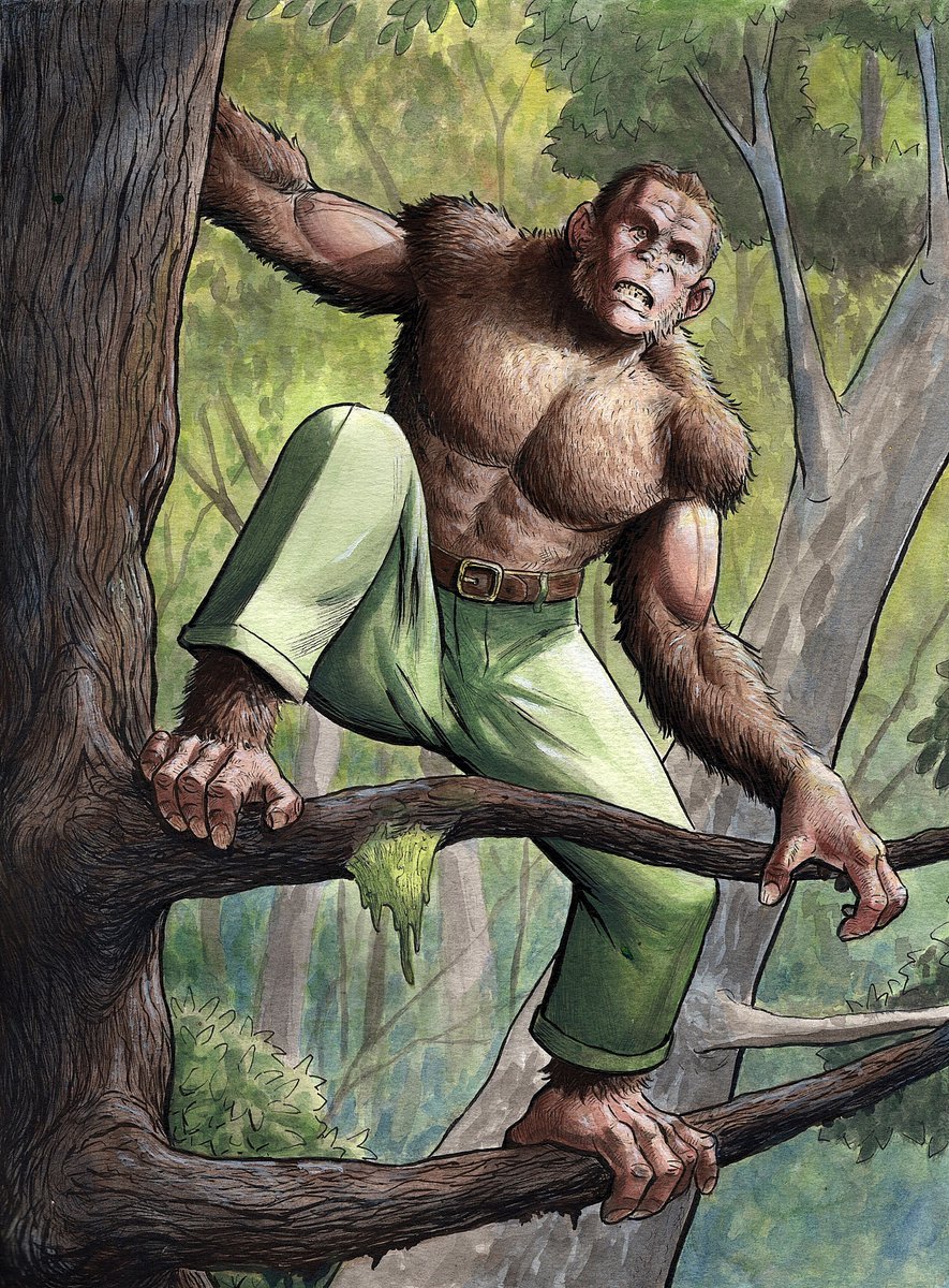 Okay,enough politics.This is a public domain character named ApeMan I painted for fun awhile back.