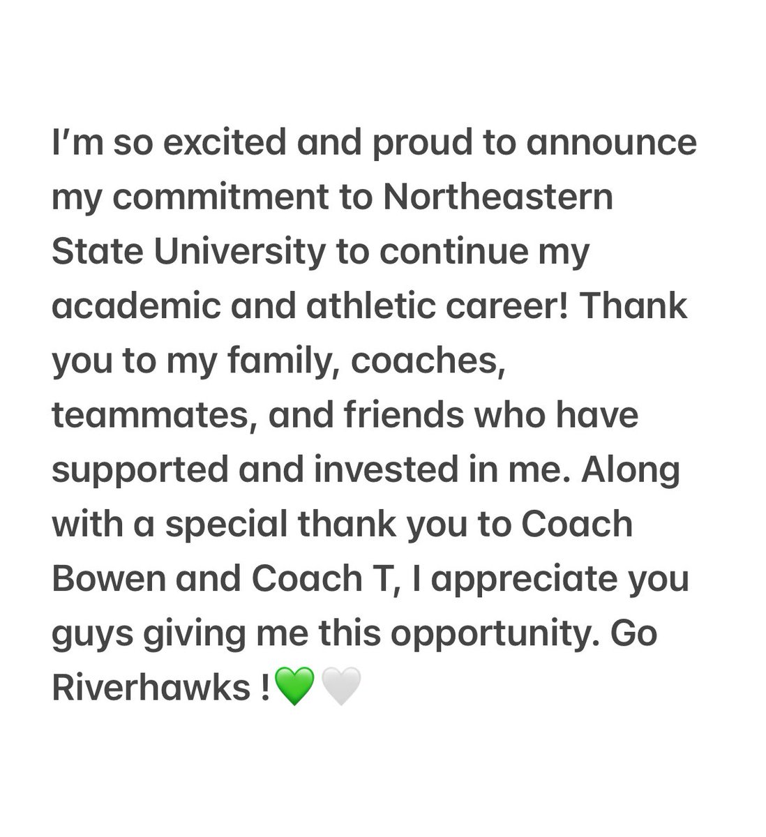 #committed 💚🤍

<a href="/casmarie14/">Cassidy Bowen</a> <a href="/macy_taylor2/">Macy Taylor</a> <a href="/RiverHawksSB/">🥎 RiverHawks Softball 🥎</a> <a href="/VisionArkansas/">VisionGold18U</a> <a href="/FastpitchVision/">Vision Fastpitch</a> <a href="/owassosb/">Owasso Softball</a>