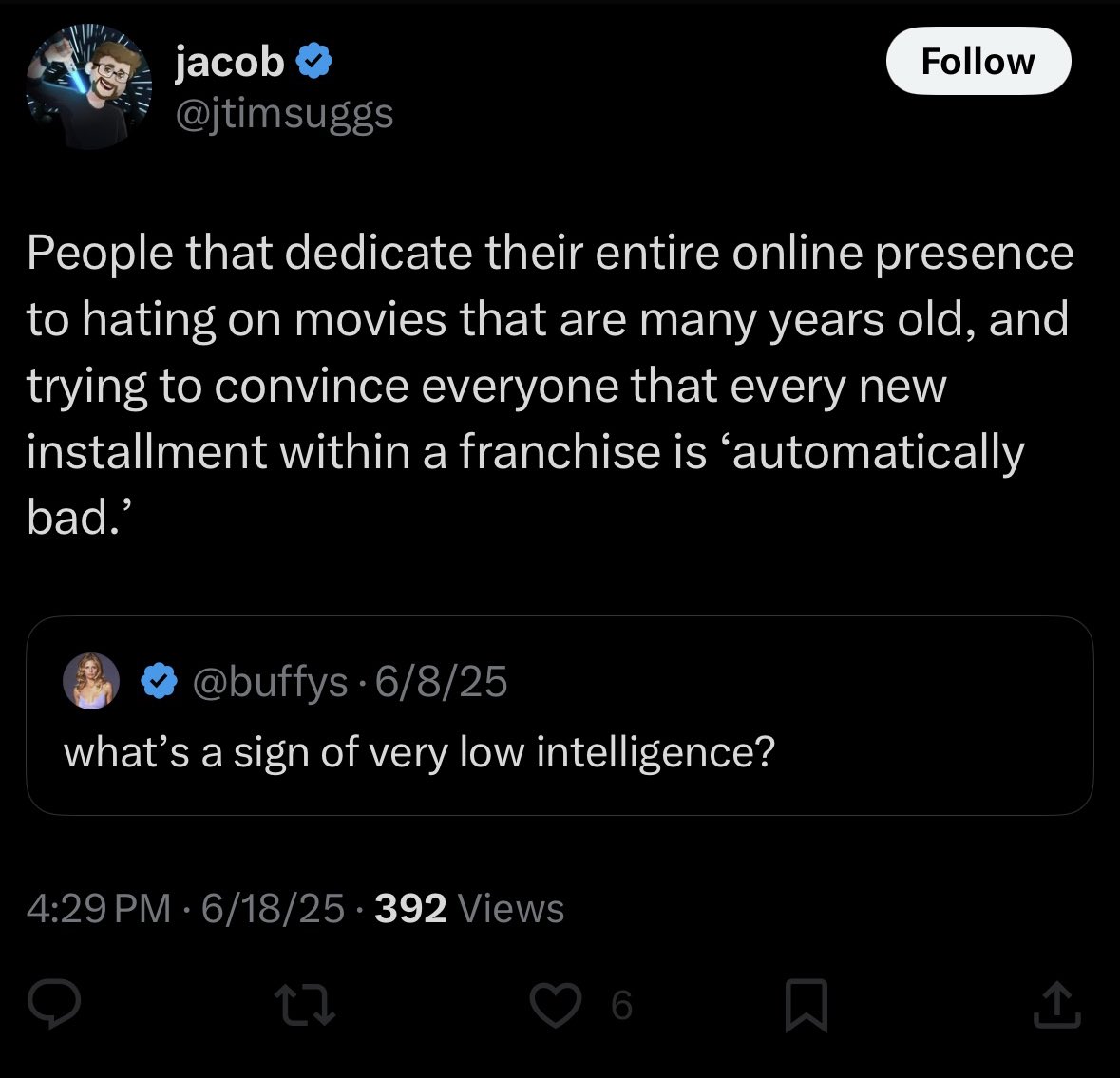 StarTriggered25's tweet image. People that not only like fake Star Wars, but shill for it. They shill for it so badly, their whole life becomes a lie. They buy views, likes and subscribers to appear popular. They spend $100 on Patreon so they can kiss ass, hoping to break into the shill elites. #Fraudspeed