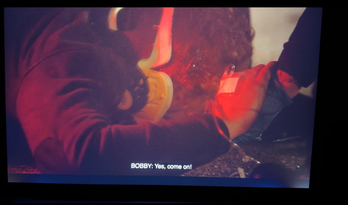 rozelira's tweet photo. @junebegins Hi sorry I’m usually just a lurker in the 911 fandom but I WAS JUST REWATCHING THIS EP and noticed they used this same shot THREE TIMES (last two were mirrored) 2nd when they lift the truck again with the civilians and 3rd when they finally pulled him out https://t.co/ecsylLfJ6j