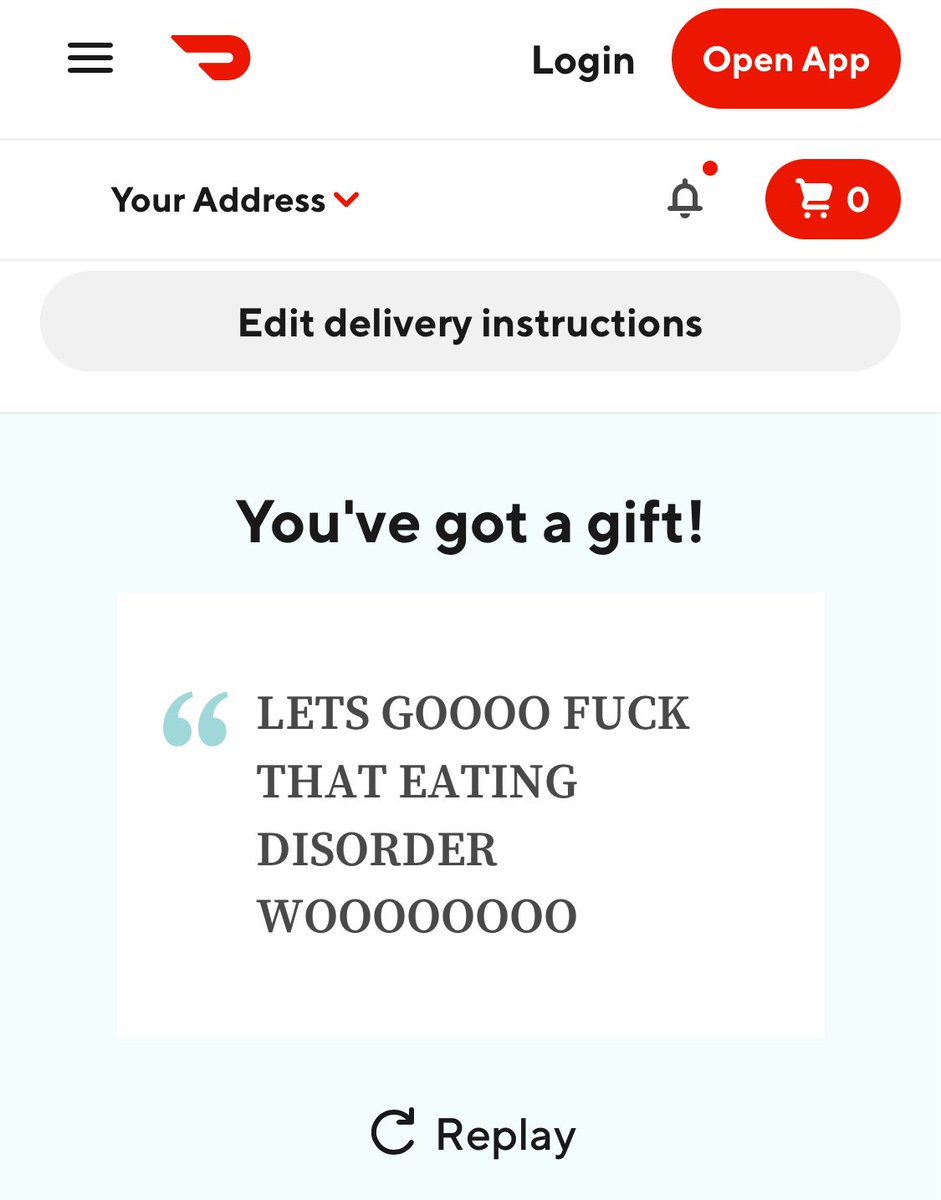 my bf ordered me food LMAOO
