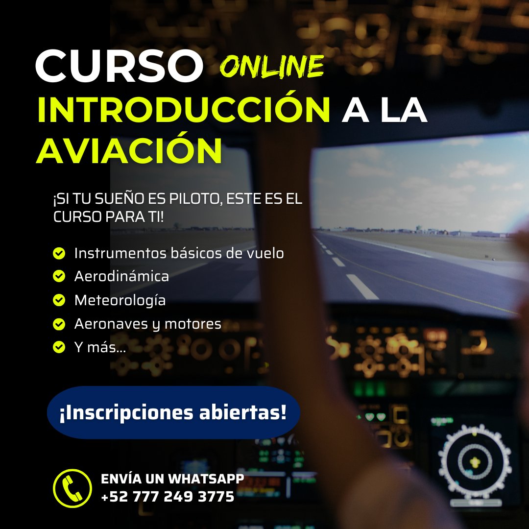 Transponder1200's tweet image. ¡Estas vacaciones de verano despega hacia tu pasión! 👩‍✈️🧑‍✈️

Inscríbete en nuestro Curso de Introducción a la Aviación y descubre todo lo que necesitas saber para comenzar tu camino en el mundo aeronáutico. 🛫📚

💻 Modalidad online
🎮 Simulador virtual
🛩️ ¡Sin experiencia previa!