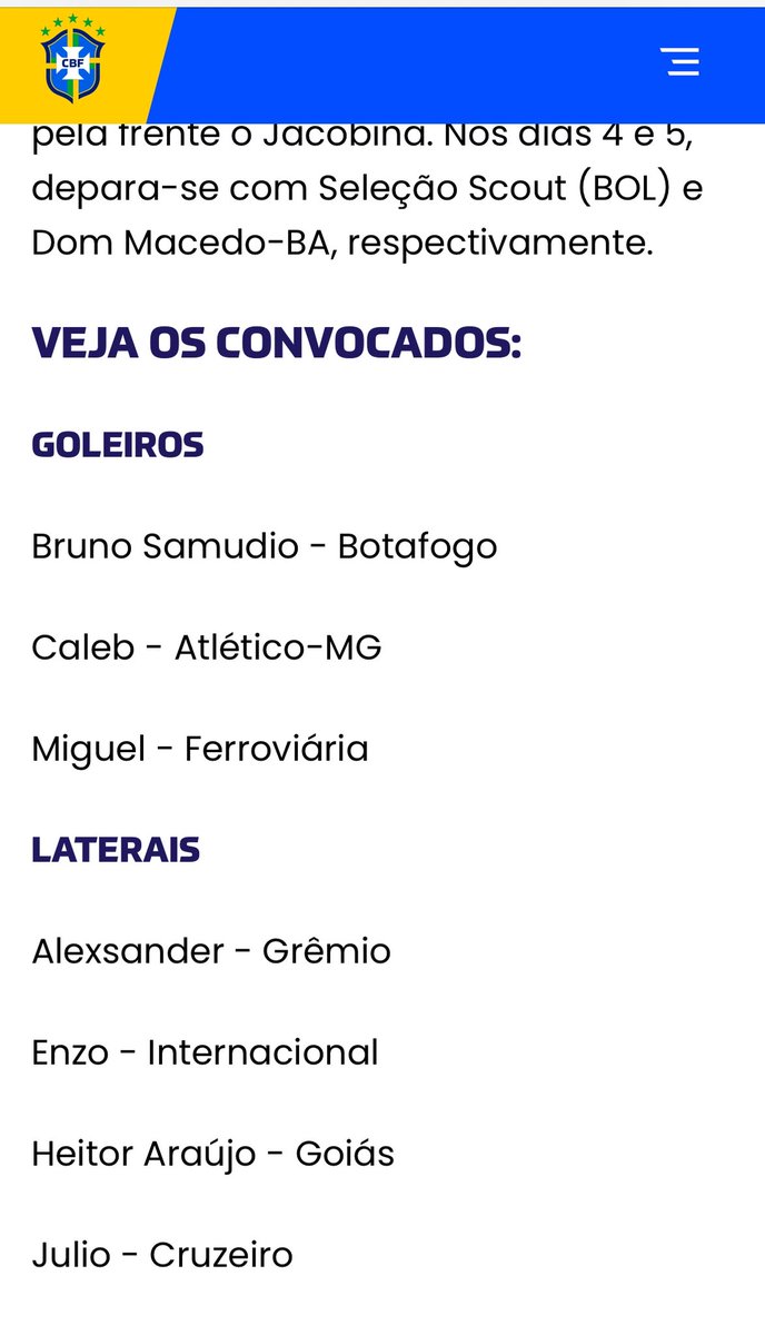Araujo é mais um atleta com DNA Esmeraldino convocado pra seleção brasileira, dessa vez para a seleção sub-15 que irá disputar a Copa 02 de julho na Bahia, competição que fomos campeoes ano passado, na qual ele foi campeao jogando uma categoria 1 ano acima.

Atleta polivalente e