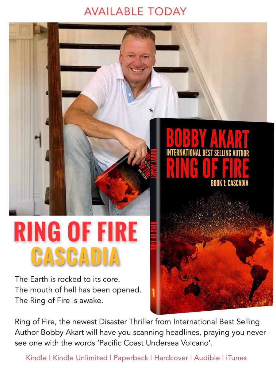 Ring of Fire Cascadia is now available in all formats in 245 countries and territories worldwide. I hope you love this story as much as I enjoyed telling it. #CVO #CSZ #Axial #volcano