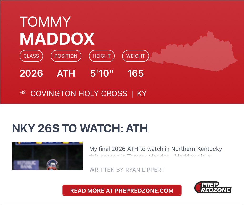 Thomas Maddox (@tommymaddox0) on Twitter photo Thankful to be recognized as a NKY 2026 athlete to watch‼️<a href="/PrepRedzone/">Prep Redzone 🏈</a> <a href="/PrepRedzoneKY/">Prep Redzone Kentucky</a> <a href="/LippertScouting/">Ryan Lippert</a> 🤞🏾 Thankful to be recognized as a NKY 2026 athlete to watch‼️<a href="/PrepRedzone/">Prep Redzone 🏈</a> <a href="/PrepRedzoneKY/">Prep Redzone Kentucky</a> <a href="/LippertScouting/">Ryan Lippert</a> 🤞🏾