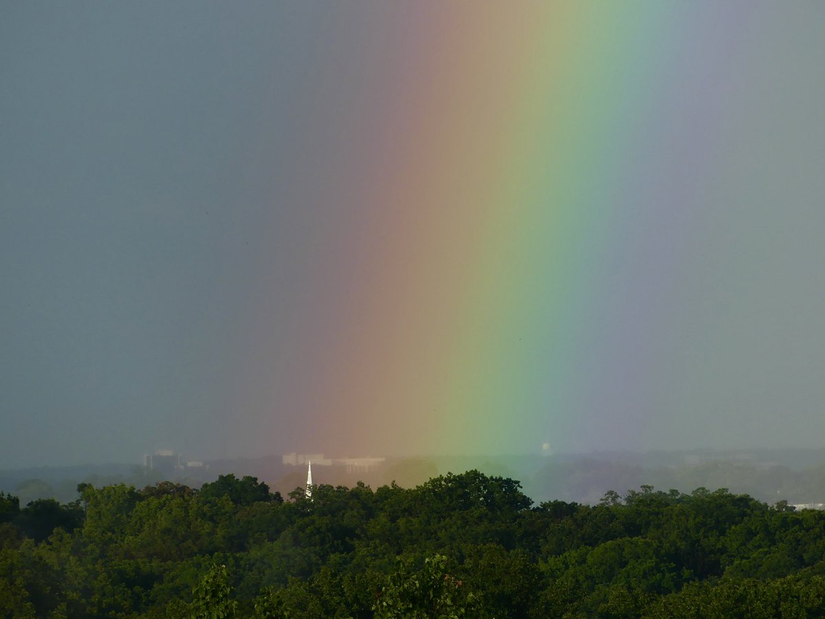 Conthescene's tweet image. Beautiful full rainbow over Rock Creek Park in DC today 馃寛