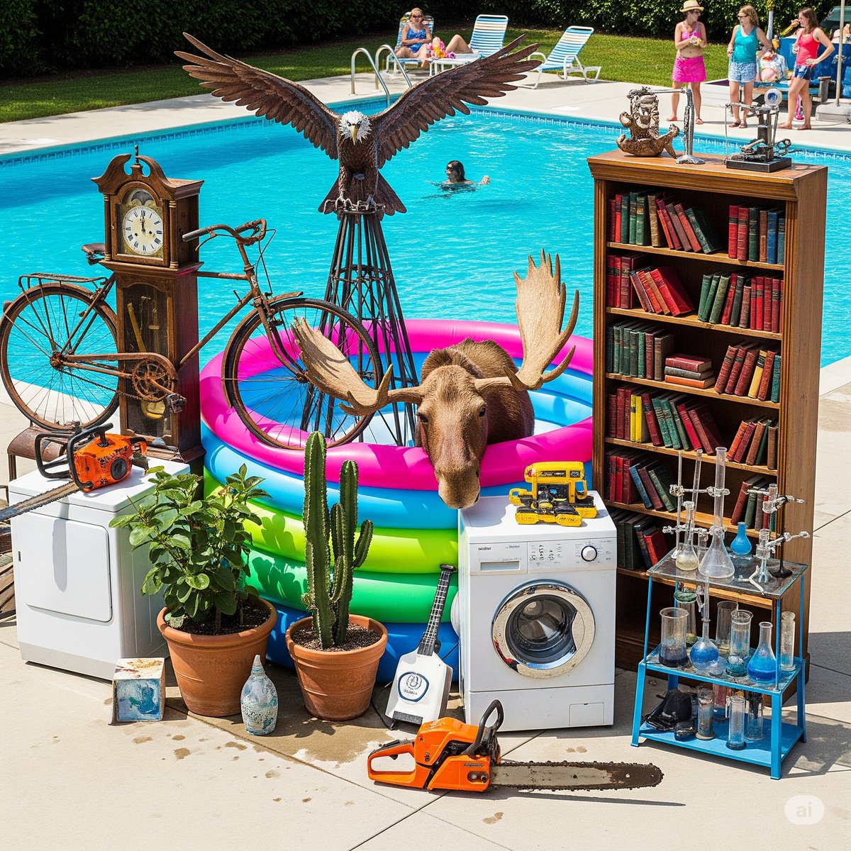 Your mission, should you choose to accept it: tell us #WhatNotToBringToThePoolParty. We're looking for the ultimate no-nos, the cringe-worthy calamities, the things that scream "I don't understand how pools work." Please join us as we play!