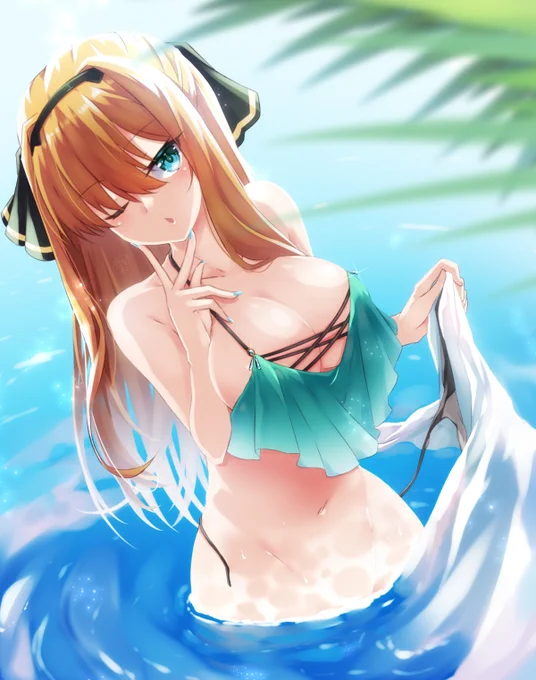 しばらく暑さが続くため、過去の水着絵を貼っていく。