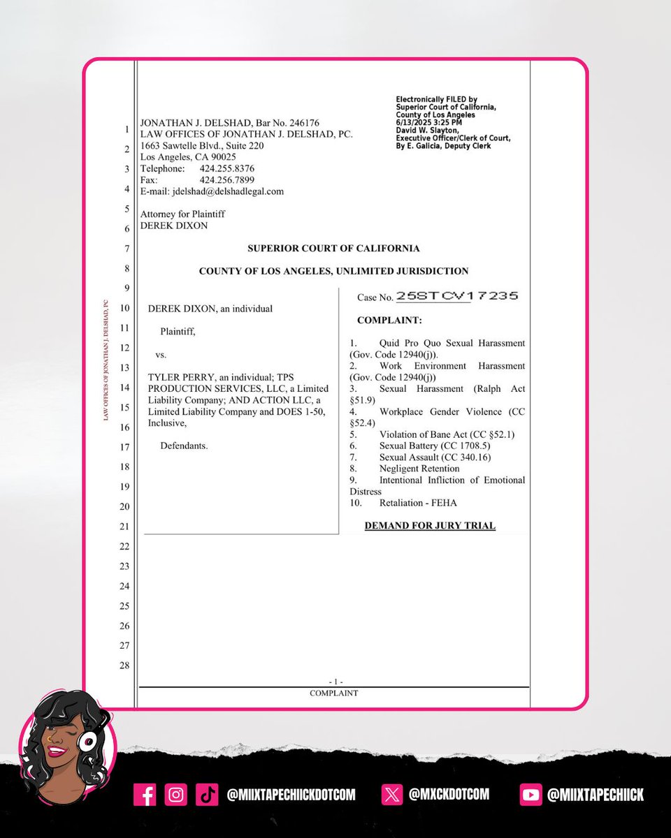 Tyler Perry Sued for $260 Million by Actor Derek Dixon Over Allegations of Sexual Harassment, Retaliation, and More  bit.ly/408tEbc