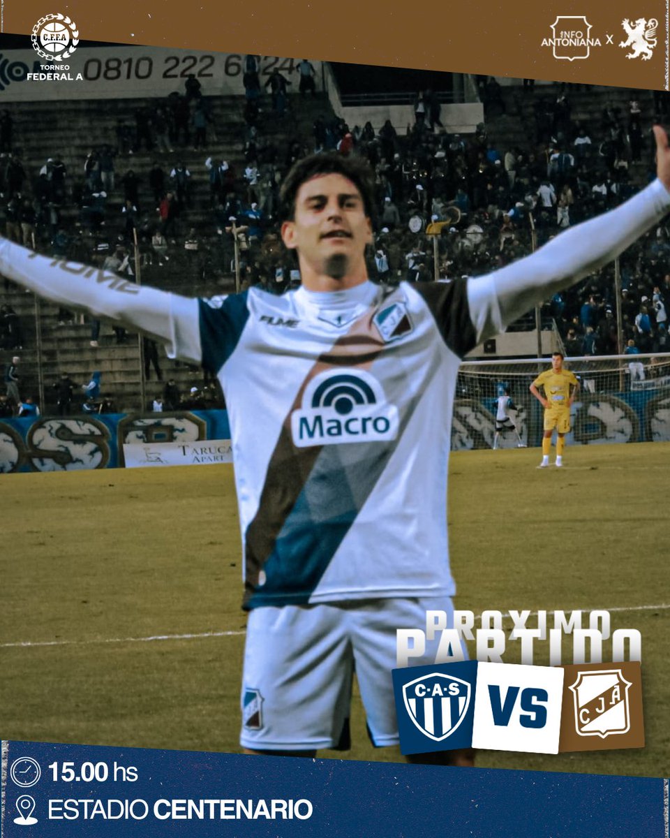 𝗧𝗼𝗿𝗻𝗲𝗼 𝗙𝗲𝗱𝗲𝗿𝗮𝗹 𝗔 ❜𝟮𝟱 - Fecha 15

🆚 Sarmiento (R)
📆 Viernes 20 de Junio
🏟 Estadio Centenario 
⌚ 15:00hs