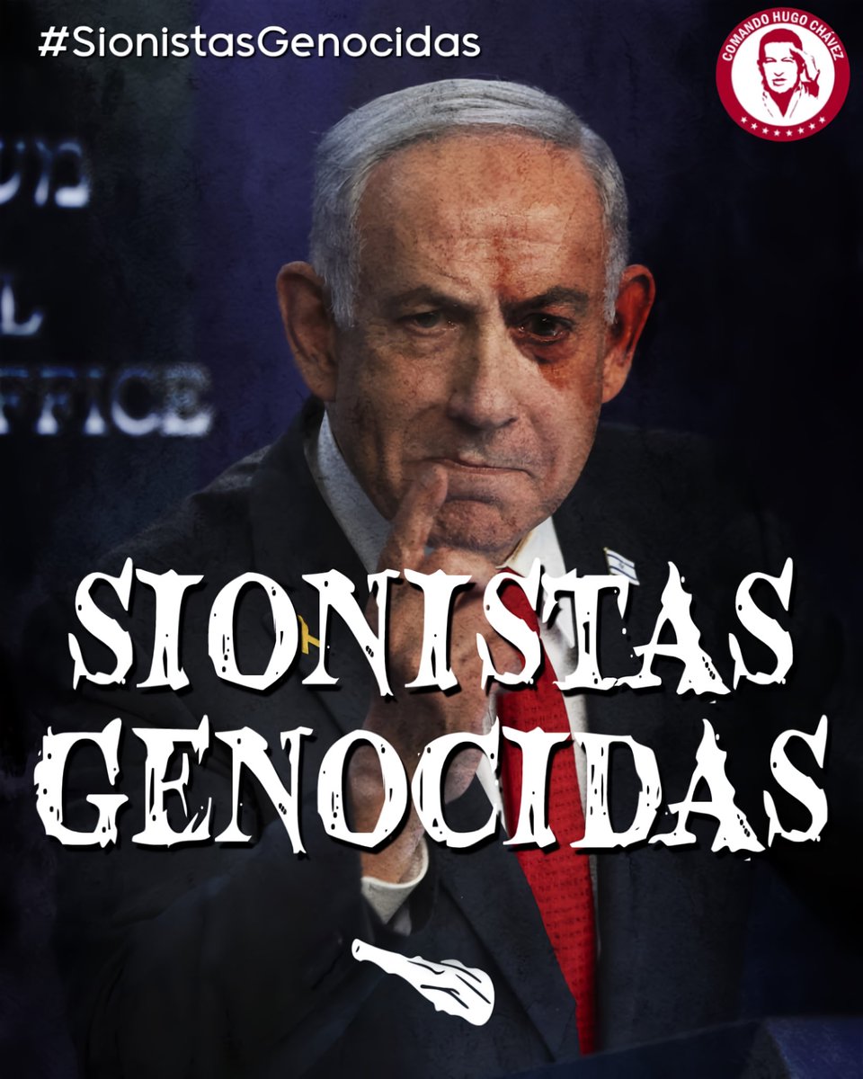 No hay mucho que decir sobre Netanyahu es un genocida y un empleado de los gringos. 

Él y sus secuaces son unos #SionistasGenocidas

<a href="/StephGuaiqueri/">Stephanie M Arjona 🇻🇪 ❤️</a> <a href="/Noti_Sole/">ONDA EXPANSIVA 👩‍💻🇻🇪</a> <a href="/columanasbj/">Patriota José David</a> <a href="/dcabellor/">Diosdado Cabello R</a> <a href="/ConElMazoDando/">Con el Mazo Dando</a>