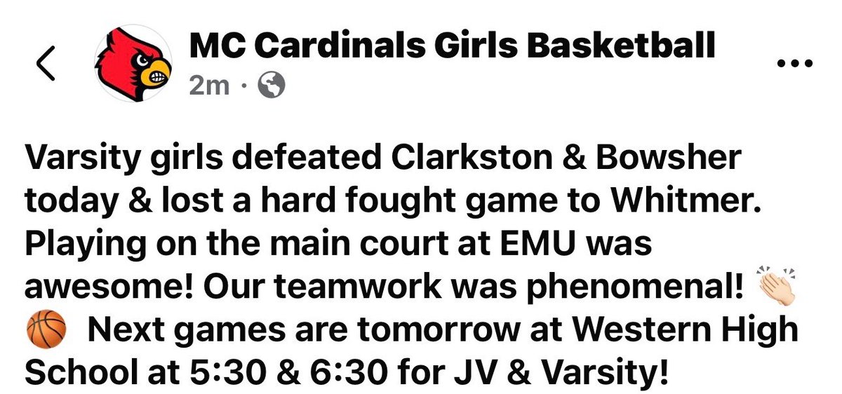 Mayrese Vieau (@mayrese_vieau25) on Twitter photo Team played awesome today! Went 2-1 against some tough competition. Thank you <a href="/EMUWBB/">EMU Women's Basketball</a>! It was great meeting <a href="/Coach_Sahar/">Sahar Nusseibeh</a> and seeing <a href="/CoachMeg35/">Megan Cunningham</a> again. <a href="/MIpremierbball/">Michigan Premier</a> <a href="/MCGirlsHoops1/">MC Girls Hoops</a> <a href="/iamtwillis/">Coach Willis</a> <a href="/MichHSBball/">Mich HS Bball</a> Team played awesome today! Went 2-1 against some tough competition. Thank you <a href="/EMUWBB/">EMU Women's Basketball</a>! It was great meeting <a href="/Coach_Sahar/">Sahar Nusseibeh</a> and seeing <a href="/CoachMeg35/">Megan Cunningham</a> again. <a href="/MIpremierbball/">Michigan Premier</a> <a href="/MCGirlsHoops1/">MC Girls Hoops</a> <a href="/iamtwillis/">Coach Willis</a> <a href="/MichHSBball/">Mich HS Bball</a>