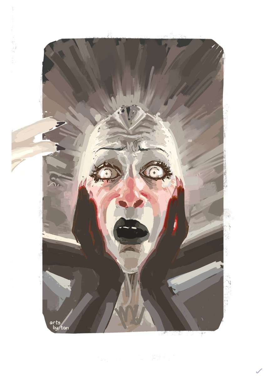 wip vs final of my white diamond fanart !