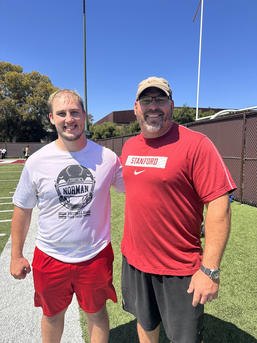 Oak_Caruthers's tweet image. Spent 2 days getting better at the @StanfordFball camps this week. Thanks to @CoachKolodziej and the rest of the Stanford staff, as well as all of the visiting schools for working with me throughout the camps.
@joshletuli @michale_spicer @Albert_GarciaFB @WPlemons @Big75Fella…