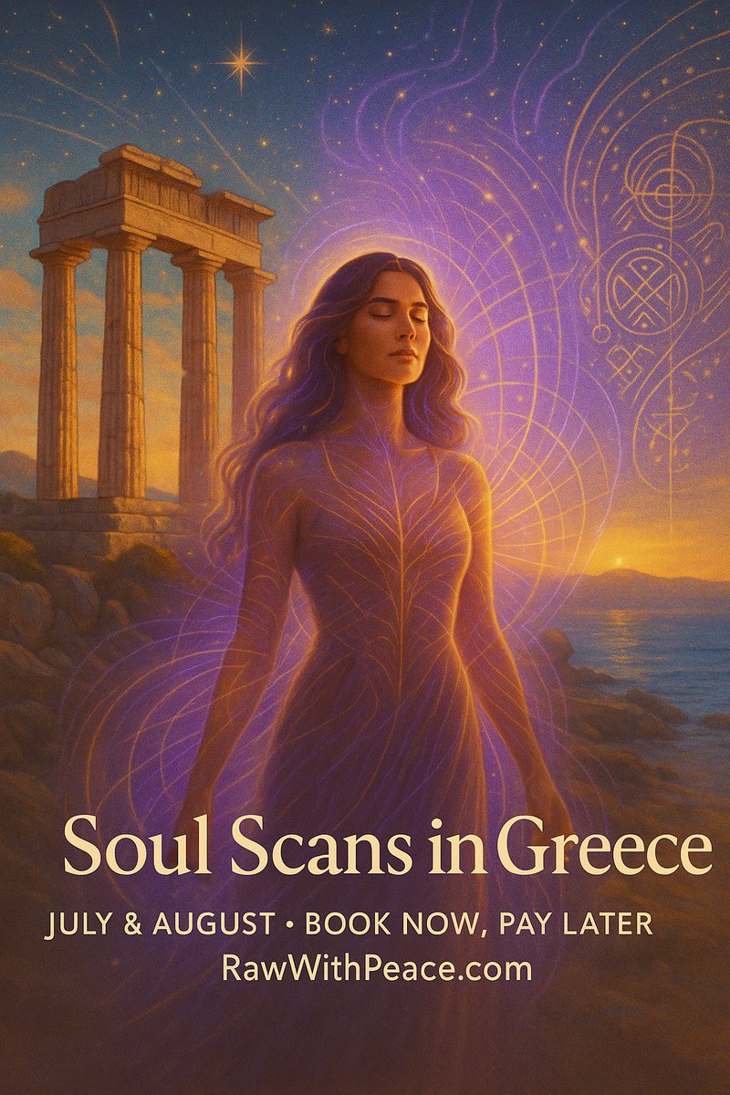 I’m offering 
Soul Scans in Greece this July + August ✨
Inside the vortex of Patmos + Pomo where the organic Akash is wide open and the frequencies hit different ⚡️

🌀 If you’ve felt the nudge… this is your moment.

✅ Book now, pay later
🗓 Only a few spots left before I