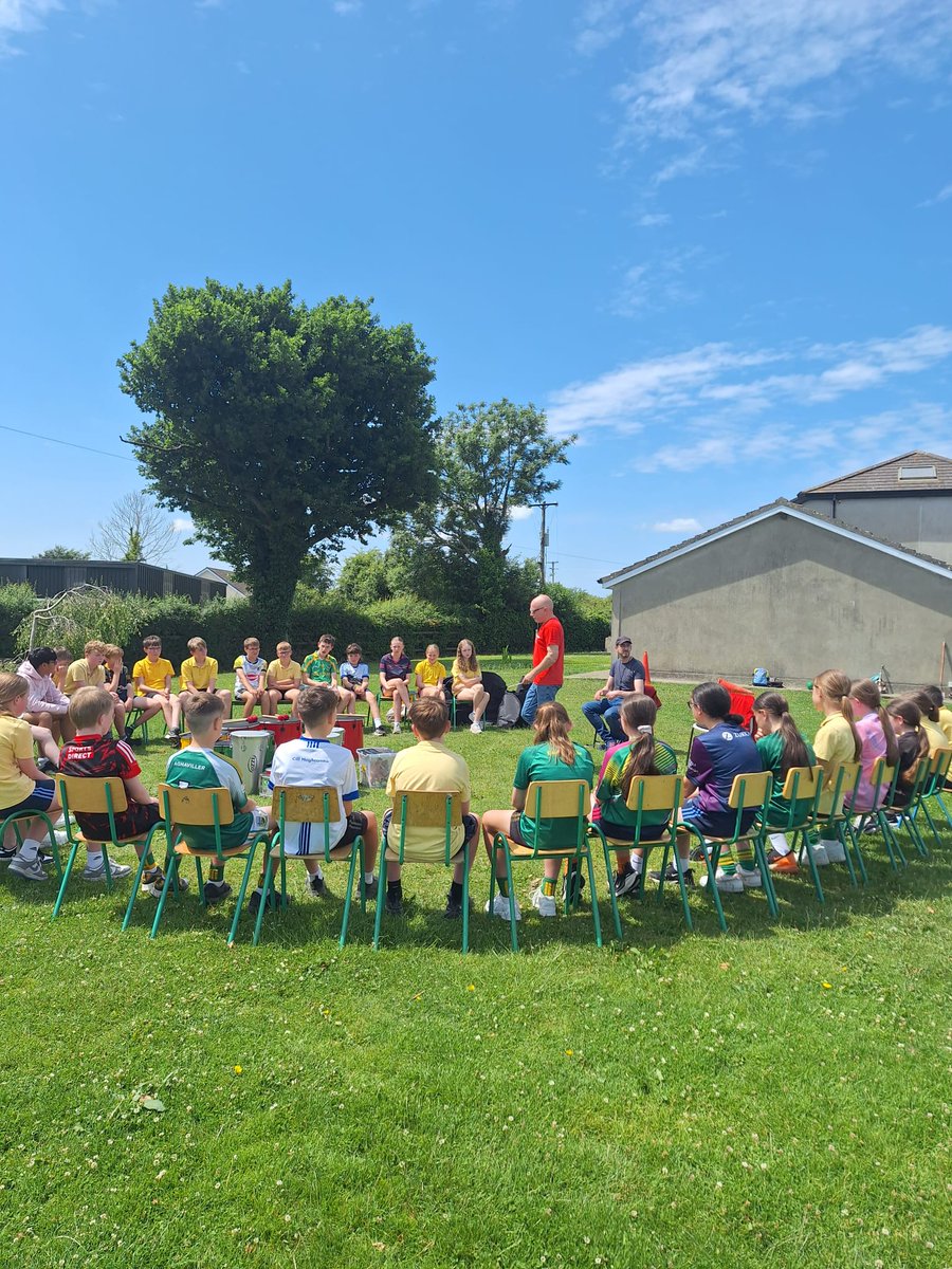 The children really enjoyed the <a href="/musicgeneration/">MUSGENERATIONONLINE</a> drumming workshop today in the sun