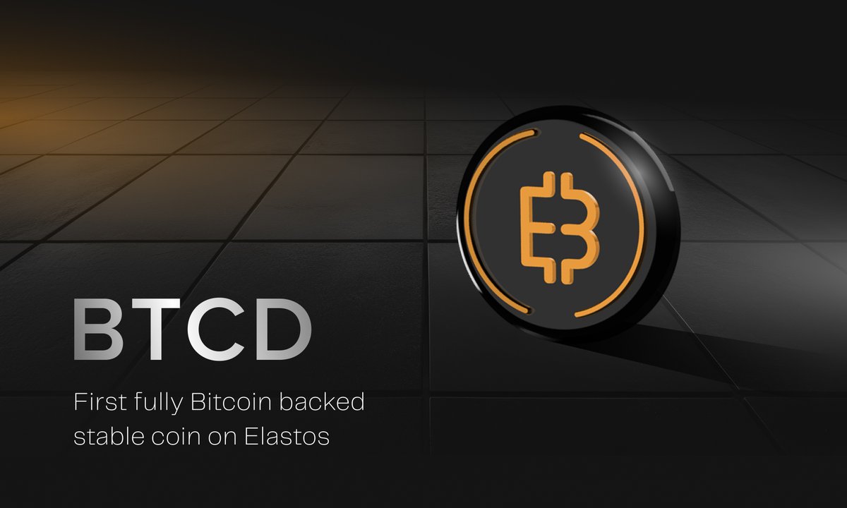 Today, Elastos introduces BTCD, the first Bitcoin-backed stablecoin. BTCD is not just another stablecoin. 🔒

It's different in so many ways. 

Here’s how:
