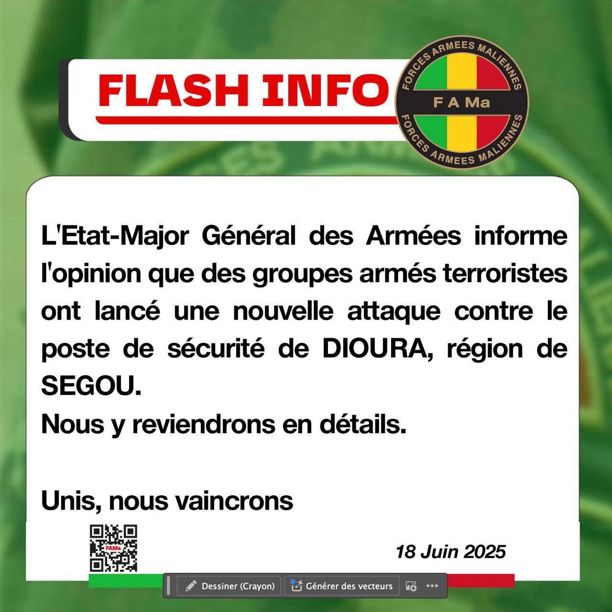 Laccent_'s tweet photo. 🚨 #Dioura 🇲🇱 | Communiqué des FAMa https://t.co/RUeL1LIIdg