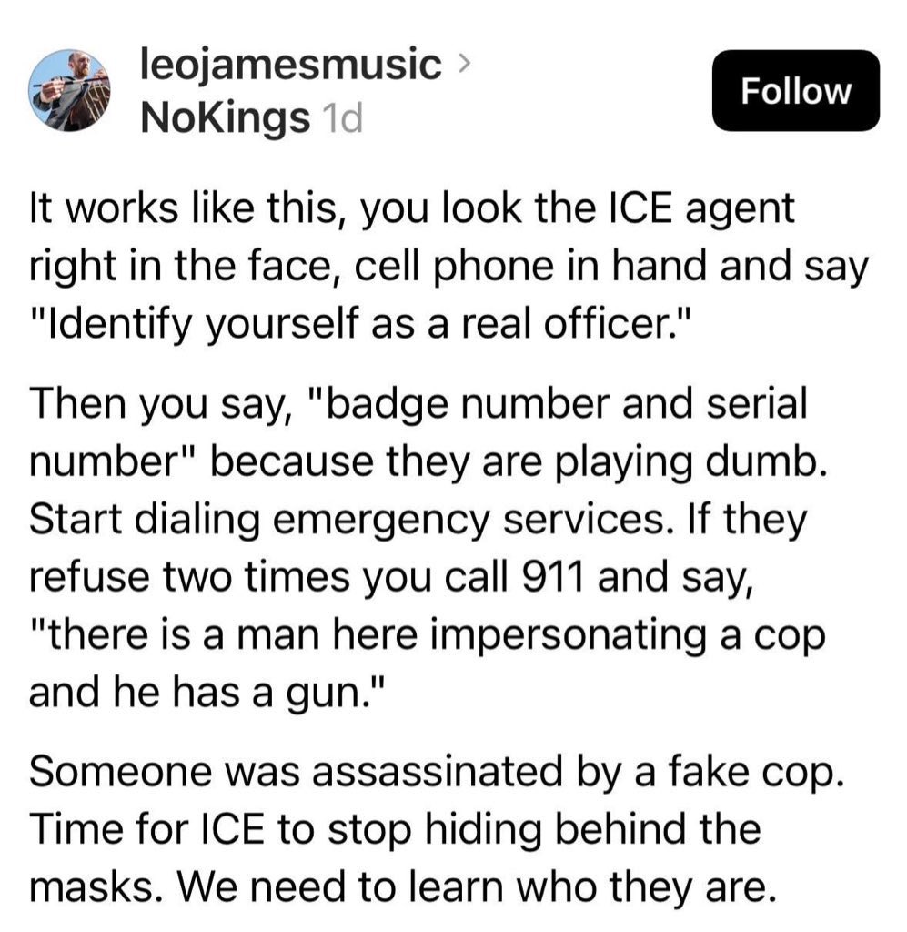 realdavidonline's tweet photo. @YourAnonCentral Make them identify themselves as real officers, if they don’t: https://t.co/d0LrLEe1P6