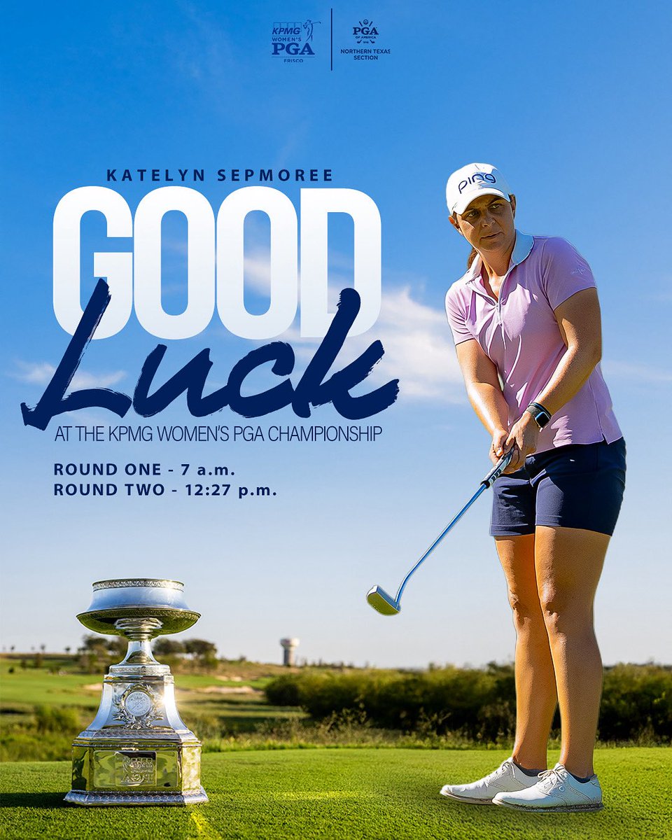 “We’re ready to rock!”  🎸

We want to see the first tee rocking tomorrow for Katelyn’s major championship debut and the opening tee shot! 🏌️‍♀️

#NTPGA #KPMGWomensPGA