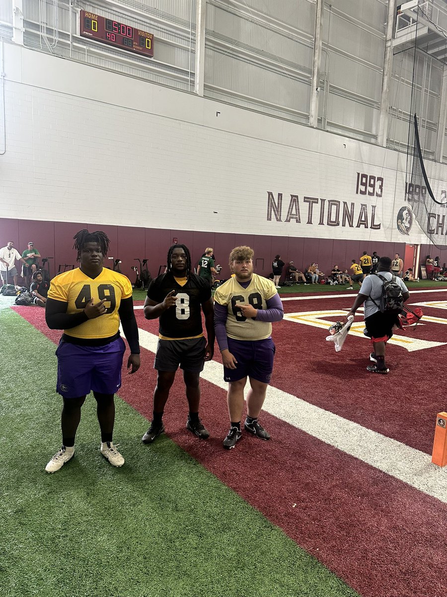 <a href="/CHSTigerPride_/">Columbia High Football</a>  Today me and the guys dominated and got better as well as learning new things thanks!! <a href="/Coach_Norvell/">Mike Norvell</a> <a href="/FSUFootball/">FSU Football</a> 
<a href="/WoodleyJrJohn/">Coach Woodley</a> <a href="/CoachRyanBell/">Coach Ryan Bell</a> <a href="/C_Mart1353/">Chris Martinez</a> <a href="/CooperWilliams_/">Cooper Williams</a> <a href="/CoachHand/">Herb Hand</a>