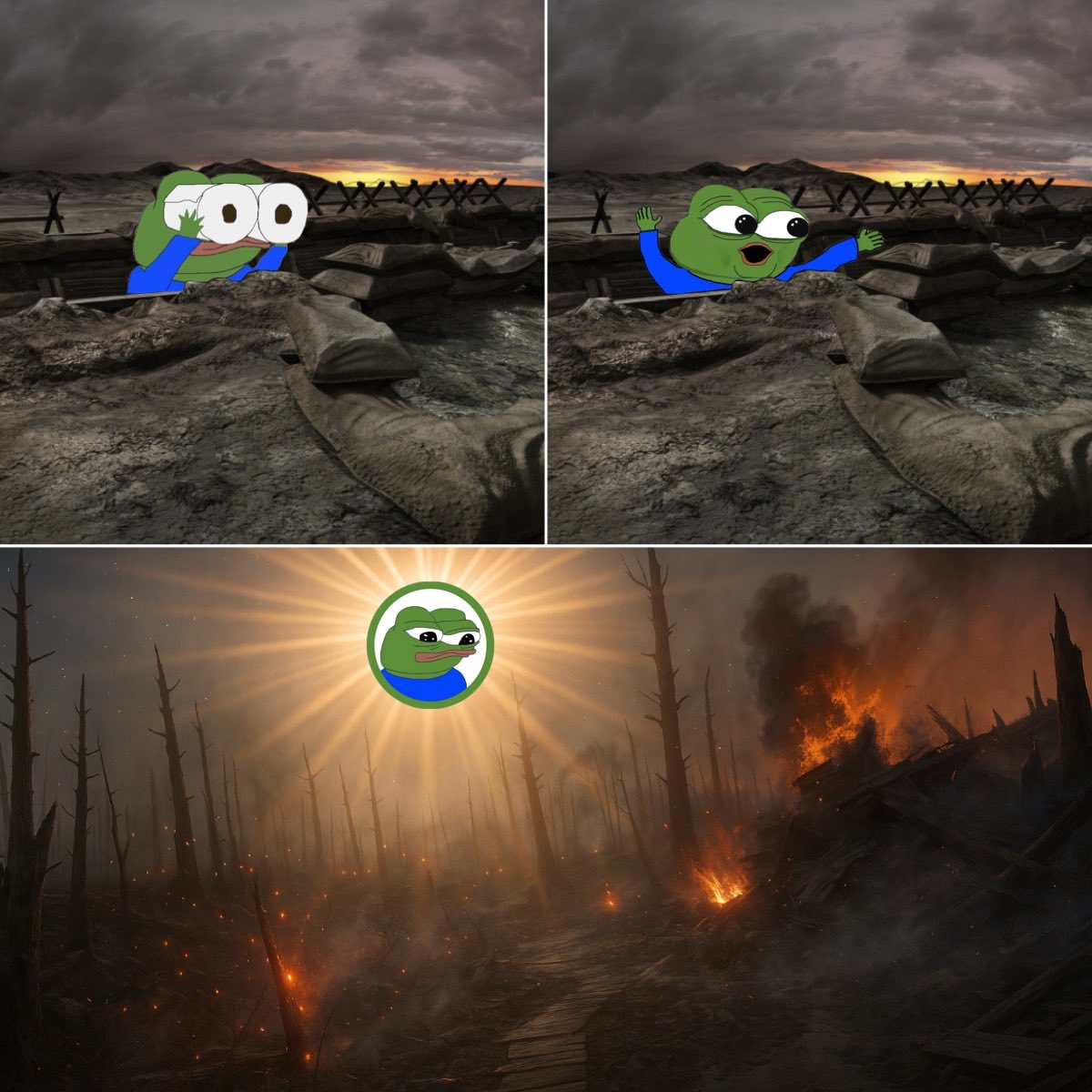 ApusCoin's tweet photo. The light at the end of the trenches https://t.co/dMm2AkMlKF