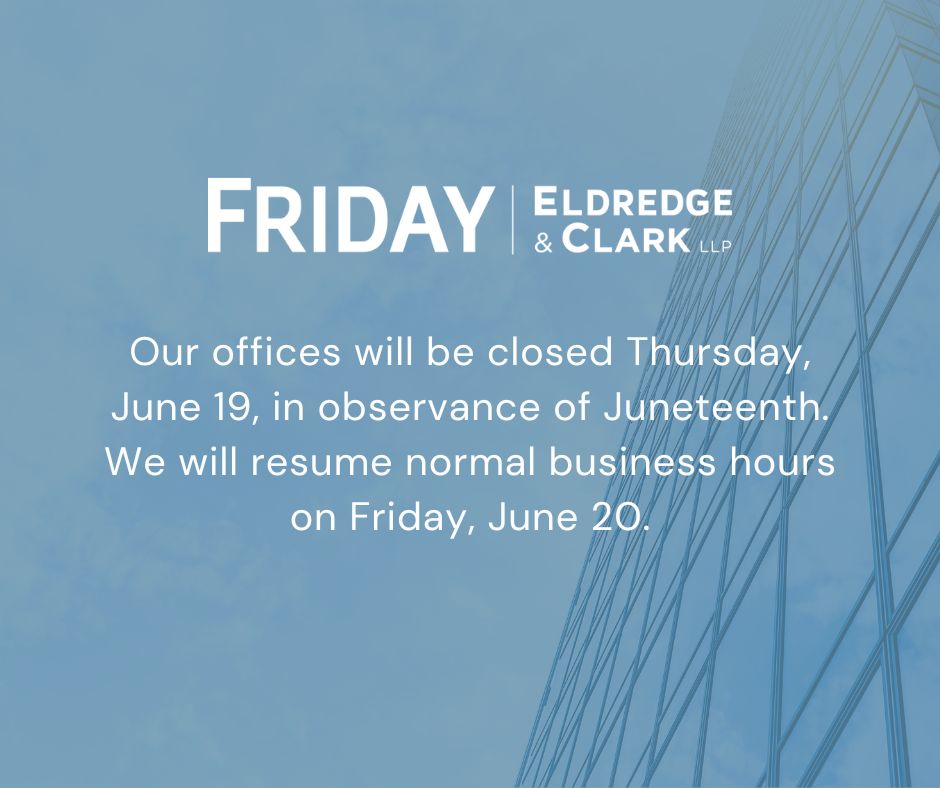 Friday, Eldredge & Clark, LLP tweet media