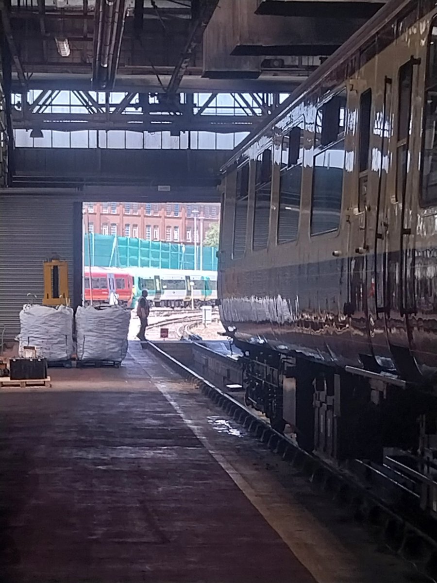 Brighton Express &amp; Gatwick Express together 
Taken from position of safety as its rail safety week