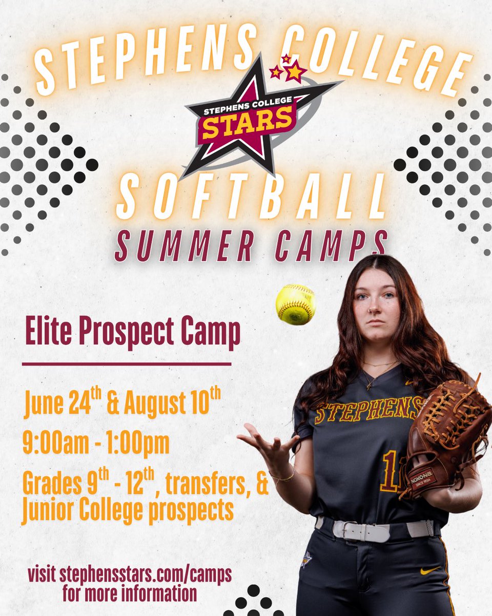 Less than a week until our first prospect camp!  We signed 3 players from this camp last year so make it a priority to attend!!

#StephensAthletics
#StephensSoftball
#TheRightWaytoPlay