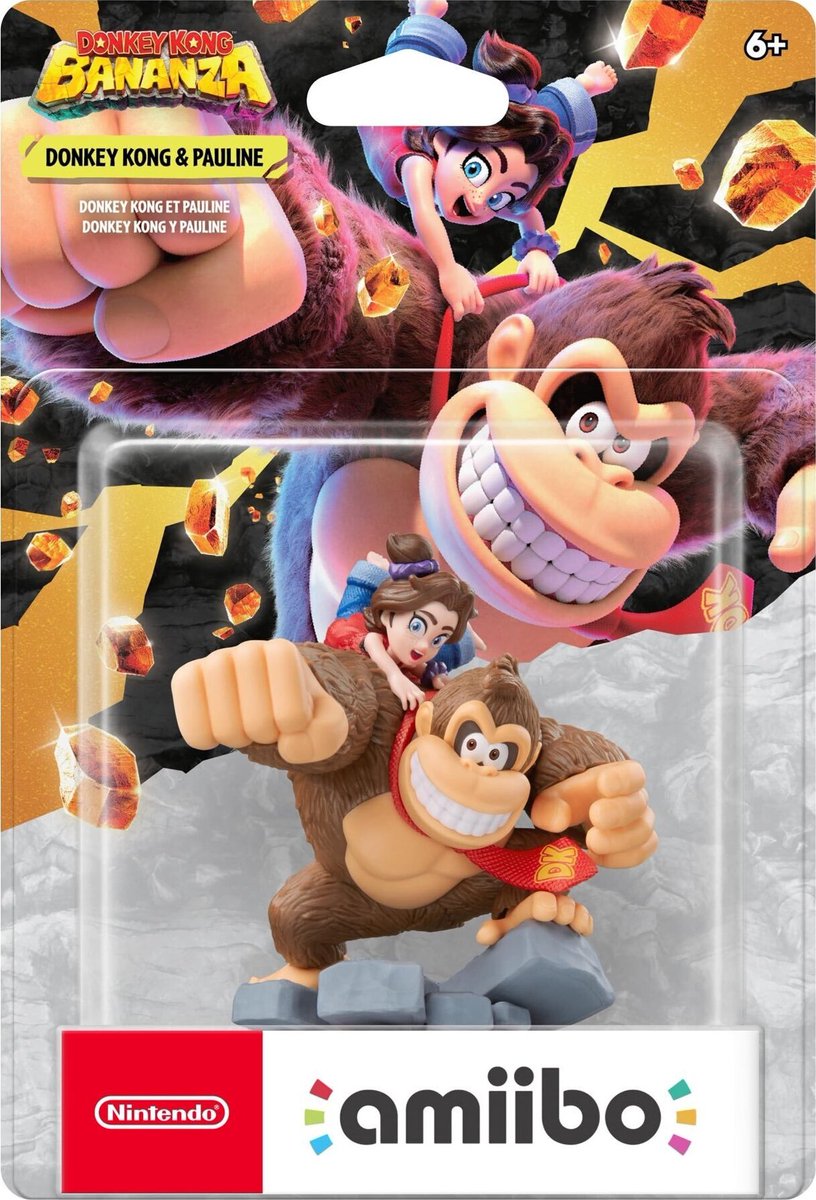 Donkey Kong &amp; Pauline amiibo (Donkey Kong Bananza series) is up for pre-order at Best Buy: bit.ly/408fuXy $29.99