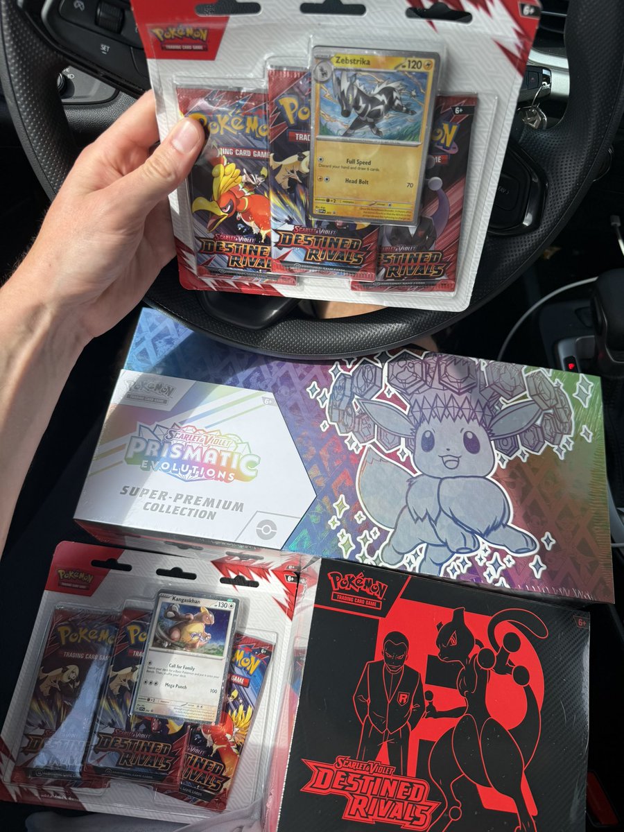 Pokemon__drama's tweet photo. I’m shaking right now, I almost didn’t go into a target. I was passing by because I thought it was gonna be a waste of time.

So happy I went in !  Finally after waiting and. It buying scalper prices it actually paid off! Legit shaking right now https://t.co/jhUtFMXz7m