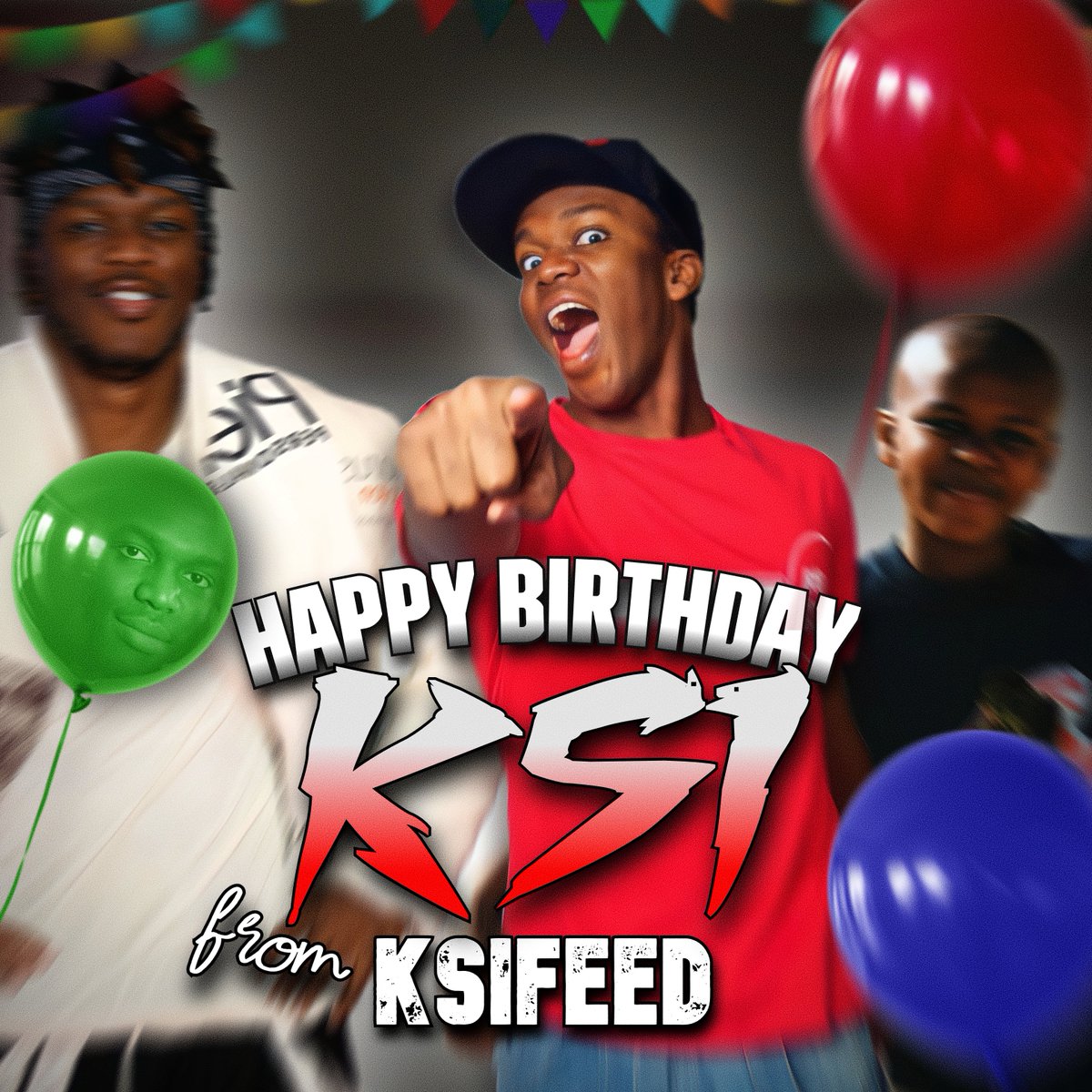 ksifeed's tweet image. Happy Birthday @KSI ‼️🎂🎉