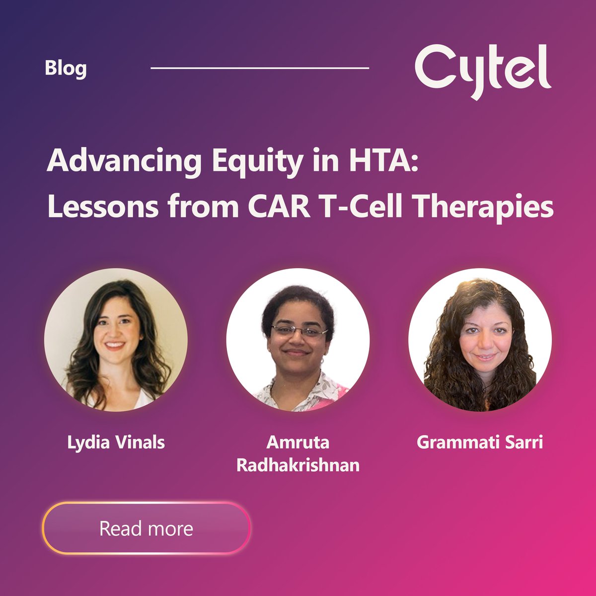 Traditional HTA frameworks have historically overlooked equity considerations and addressing this gap has become a growing concern. We discuss CAR T-cell therapies as a case study for better understanding and advancing equity considerations in #HTA. hubs.ly/Q03srvkY0