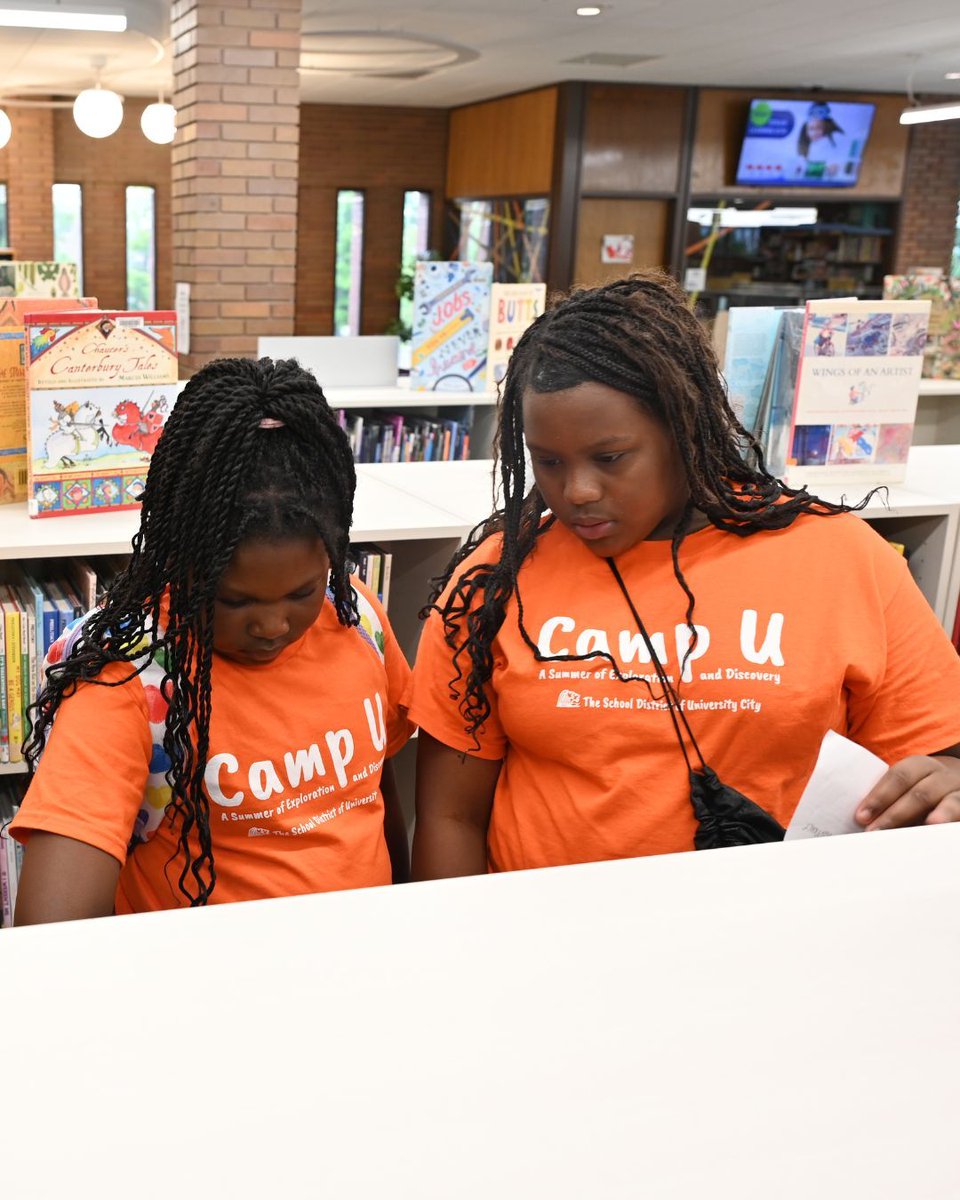 📚 Camp U’s Lift Every Voice &amp; Sign group from Brittany Woods visited UCPL to explore research through reading as they study Harlem Renaissance figures. It all starts with picking up a book—don’t forget to read this summer! 🌞 #CampU #SummerReads #HarlemRenaissance #UCPL