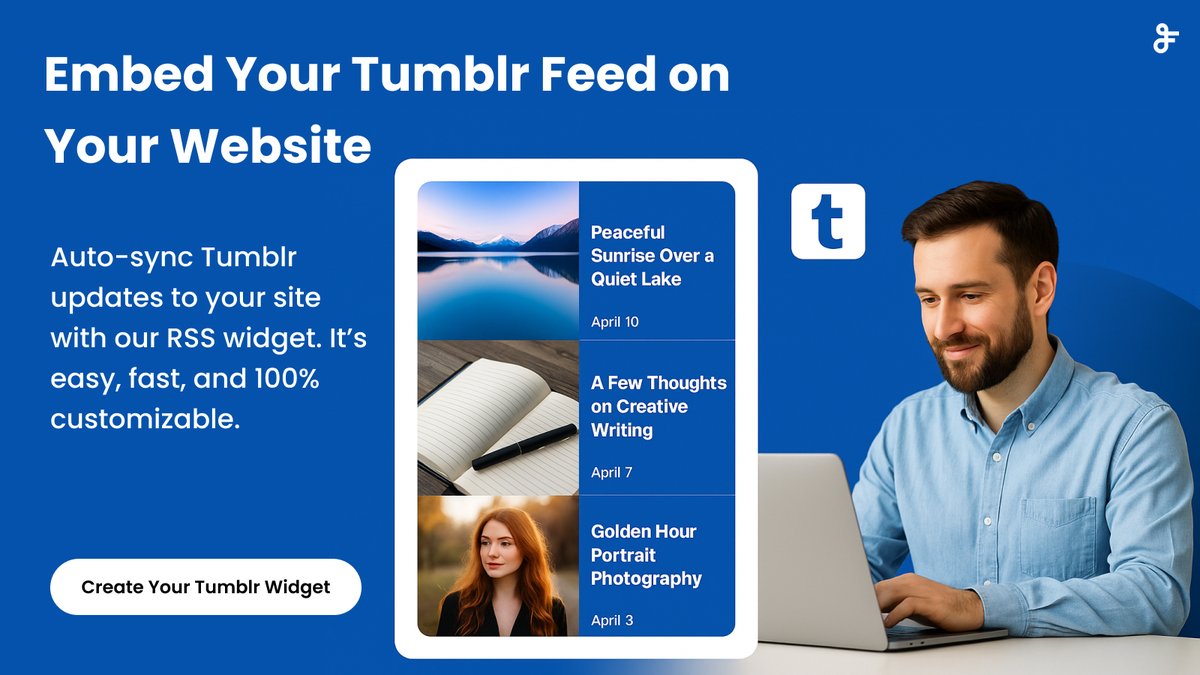 Still posting amazing content on Tumblr? Showcase it on your site too! Embed your Tumblr RSS feed easily with FeedWind. Real-time updates, no code needed. 👉 bit.ly/3SYnZRi 

#TumblrRSS #RSSWidget #NoCodeTools