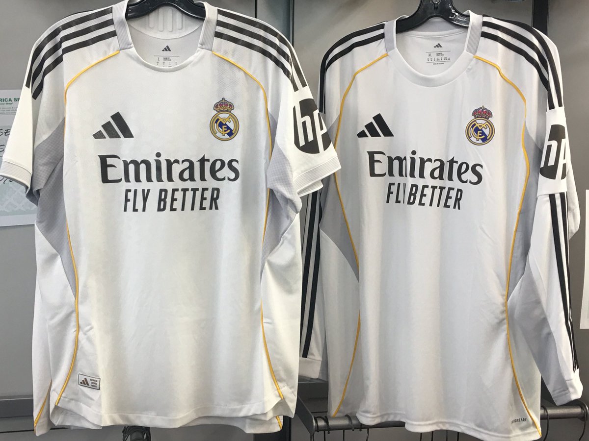 New 2025/26 Real Madrid Jerseys by Adidas Latest Arrival! Match Authentic, Long &amp; Short Sleeves, Kids Sizes Now in Stock. Visit Us In Store Today! Questions? Call 604-299-1721 #RealMadrid #Adidas #Vancouver #Soccer #BC #Futbol #New