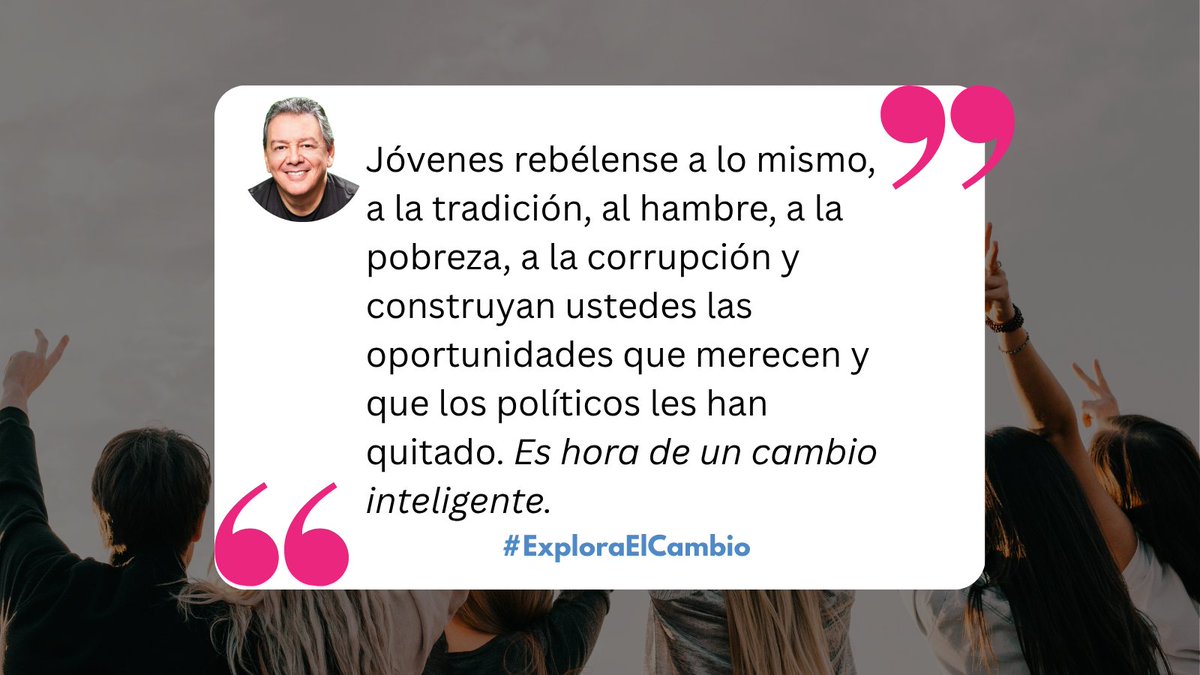 SoyChanoRivera's tweet photo. Jóvenes es hora de un cambio inteligente 🇭🇳👫
#Honduras #ExploráElCambio
#UnámonosalosGringos
#NuevoCamino #DC #ChanoRivera #ChanoPresidente #CambioZ #ChanoEscucha https://t.co/kjsHBnplUa