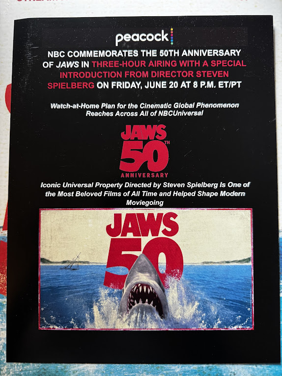 TheWolfman's tweet image. Finally! An excuse to celebrate Jaws for #Jaws50, thanks to @peacock, @UniAllAccess, and @nbc!
JAWS 50TH ANNIVERSARY EDITION is now available on 4K Ultra HD, Blu-ray and Digital!