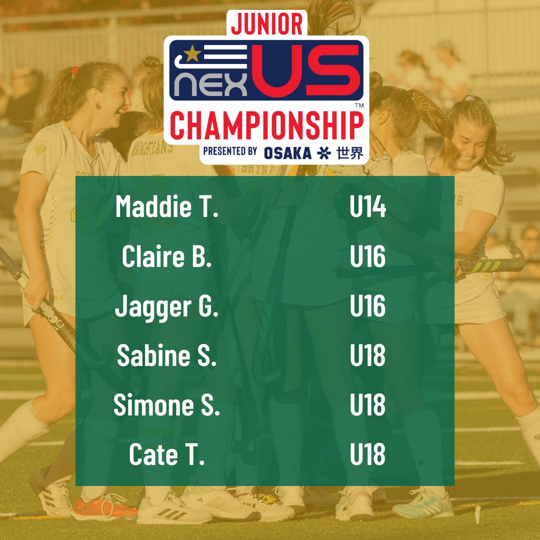We have 6 field hockey players selected to compete in the 2025 Junior Nexus Championship!  #mawrtiannation