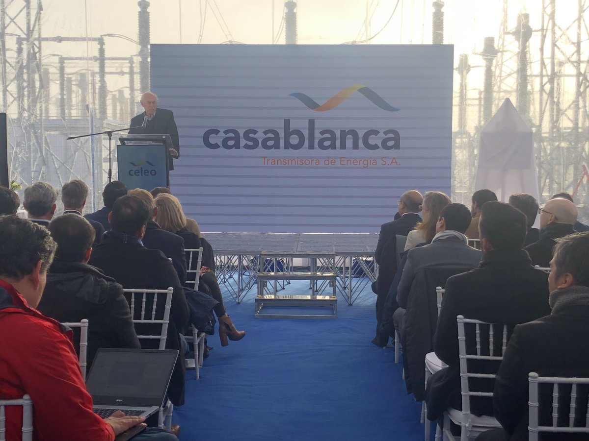 La CNE, a través de su secretario ejecutivo, Marco Mancilla, y en compañía de funcionarios del Departamento Eléctrico, participó hoy en la inauguración del proyecto "Nueva Línea 2x220 kV Nueva Alto Melipilla-Nueva Casablanca-La Pólvora-Agua Santa”, de Celeo.