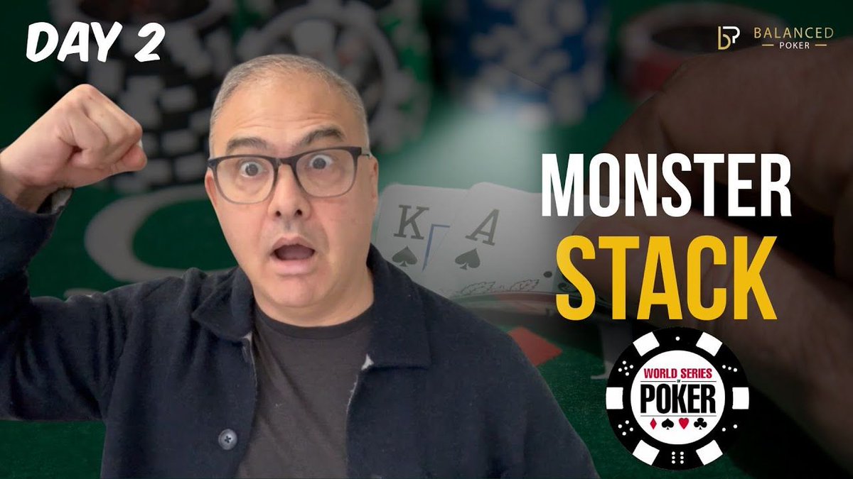 Balancedpokr's tweet image. Monster Stack Day 2 at WSOP 2025 was a warzone. Big pots, tough spots, and no shortage of drama. 🧠💣

🎥 Watch the full grind now: youtu.be/vq7U3jawjZI

#BalancedPoker #WSOP2025 #MonsterStack #PokerVlog #PokerLife