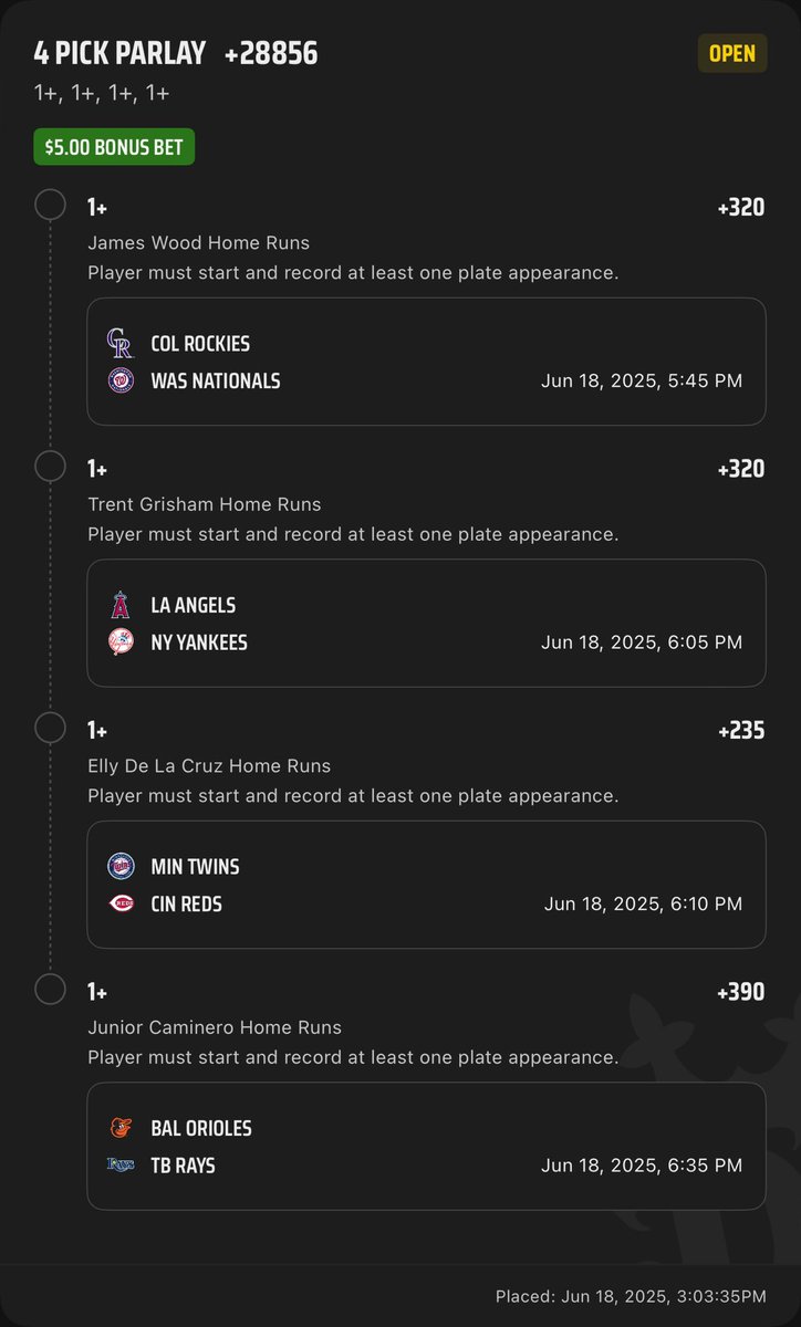 Running this today with 2’s and 3’s on the round robin. .3u each on the solos. .05u for the 4-legger