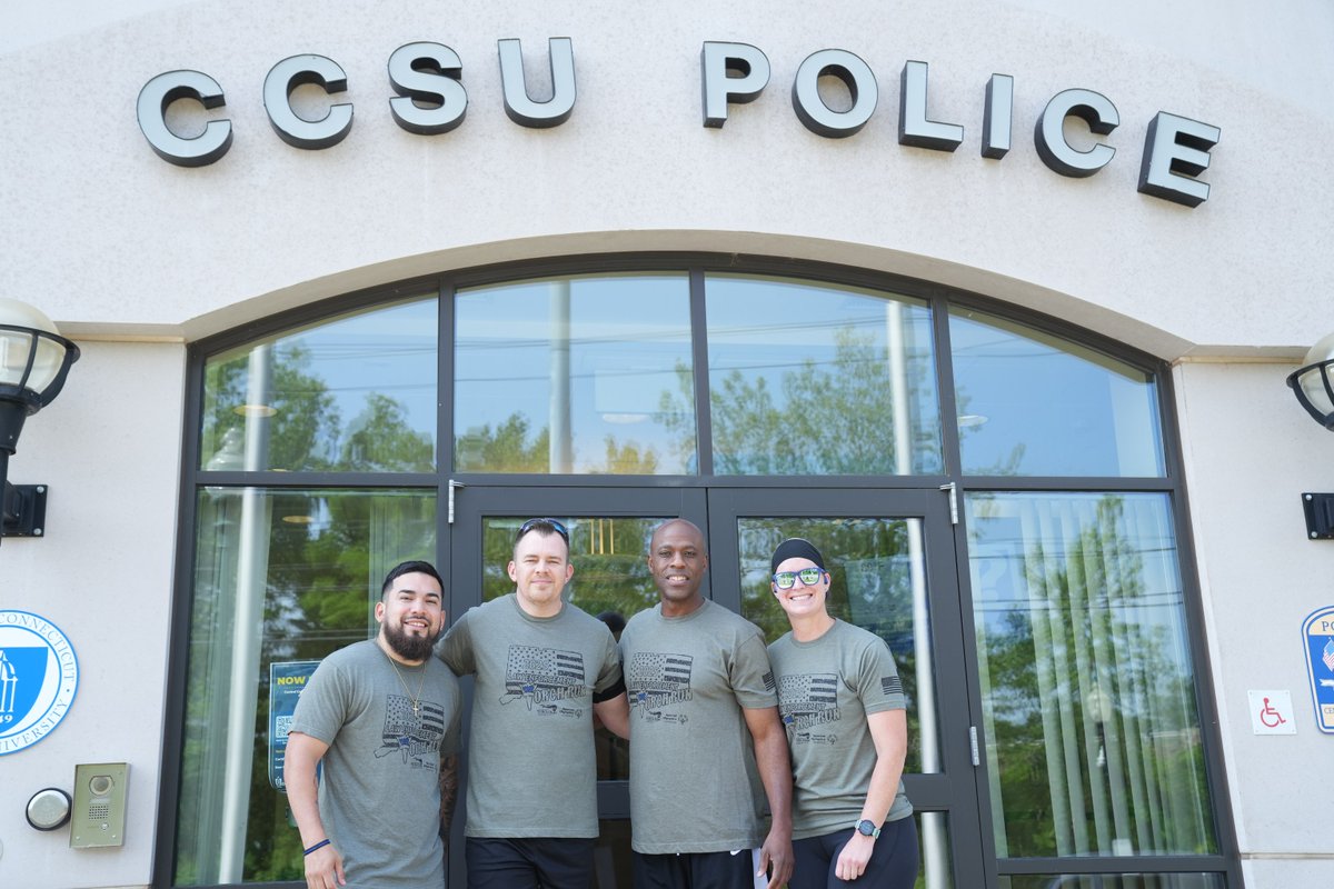 CCSU's tweet image. The Law Enforcement Torch Run for Special Olympics is more than a race—it’s a celebration of unity, respect, and inclusion. CCSU Police proudly joined the run, supporting these incredible athletes!💙🔱 @LETRforSO

#CCSU #WeAreCentral #torchrun