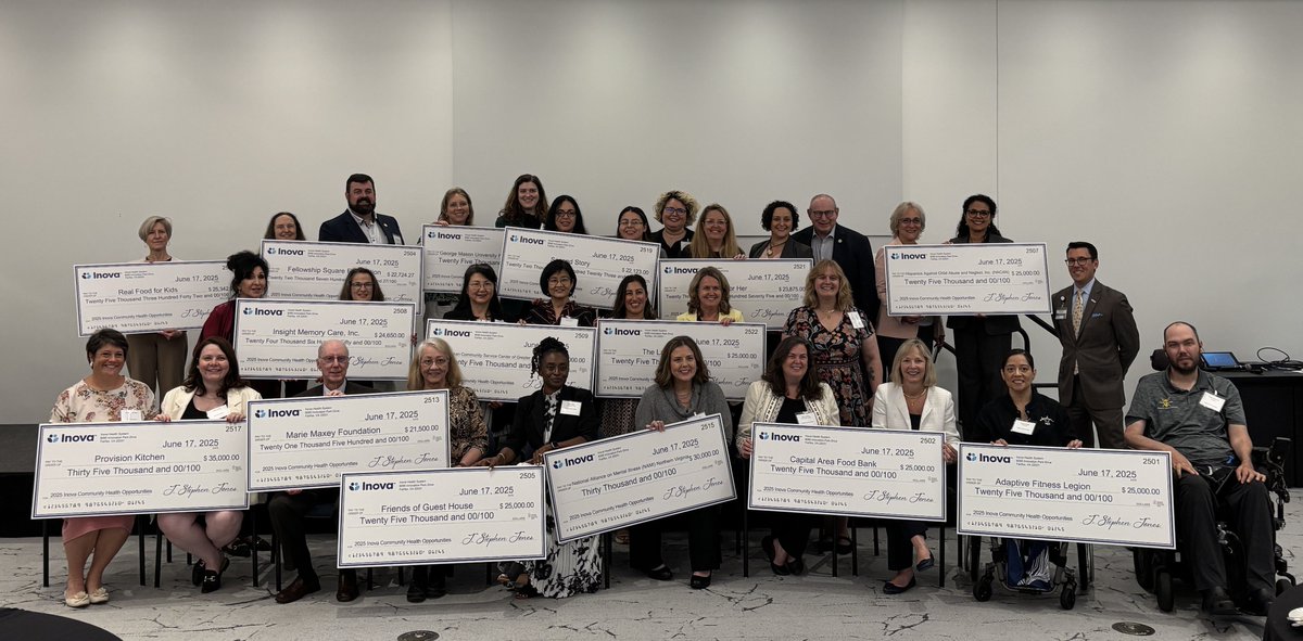 It was an honor to celebrate the awardees of Inova's Community Health Opportunities initiative! 

These nonprofits do crucial work in and beyond Fairfax County, and I'm so appreciative of their dedication and commitment to uplifting our communities 💙
