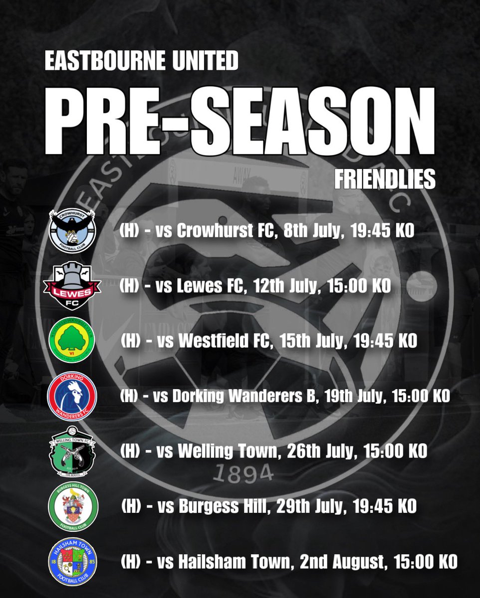 𝗣𝗿𝗲-𝗦𝗲𝗮𝘀𝗼𝗻 𝗟𝗼𝗮𝗱𝗶𝗻𝗴… ⏳

All fixtures at HOME, The Oval Arena. 🏡

Let’s get to work. ⚽️