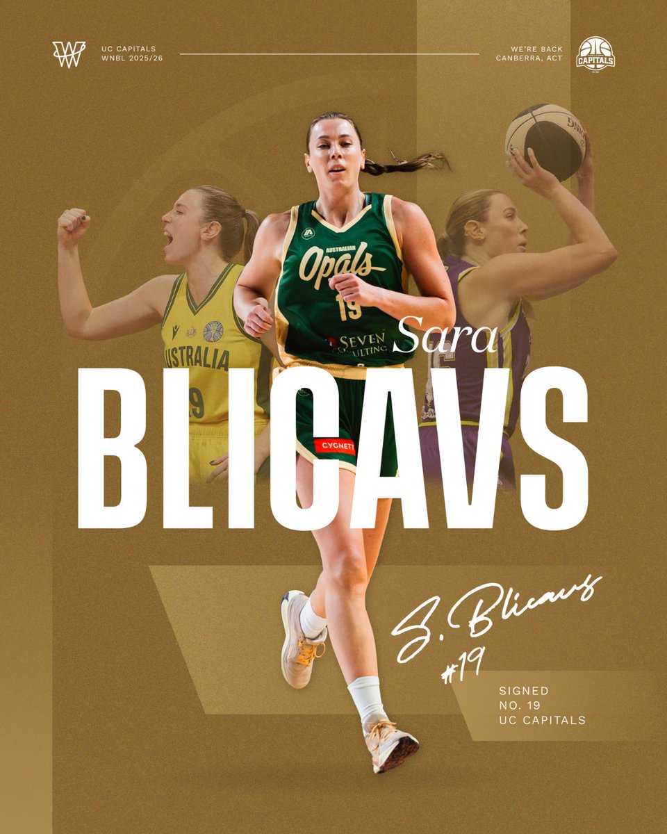 A new chapter begins. 🧢
We're proud to welcome Sara Blicavs as she makes her <a href="/WNBL/">WNBL</a> return from spinal fusion surgery.
📣“Caps fans, I hope you get behind us even more this season because I feel like this team is ready to go up another level!" 
Read more : loom.ly/P_nf7OA